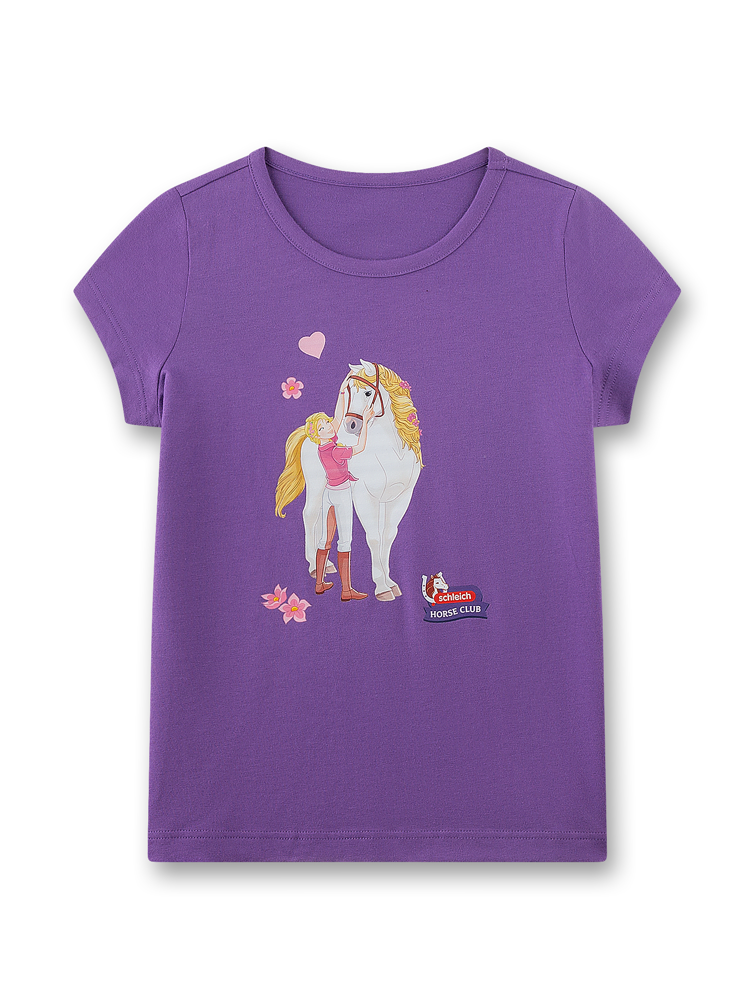 T-Shirt, Kurzarm, Lila, Mädchen, Pferd