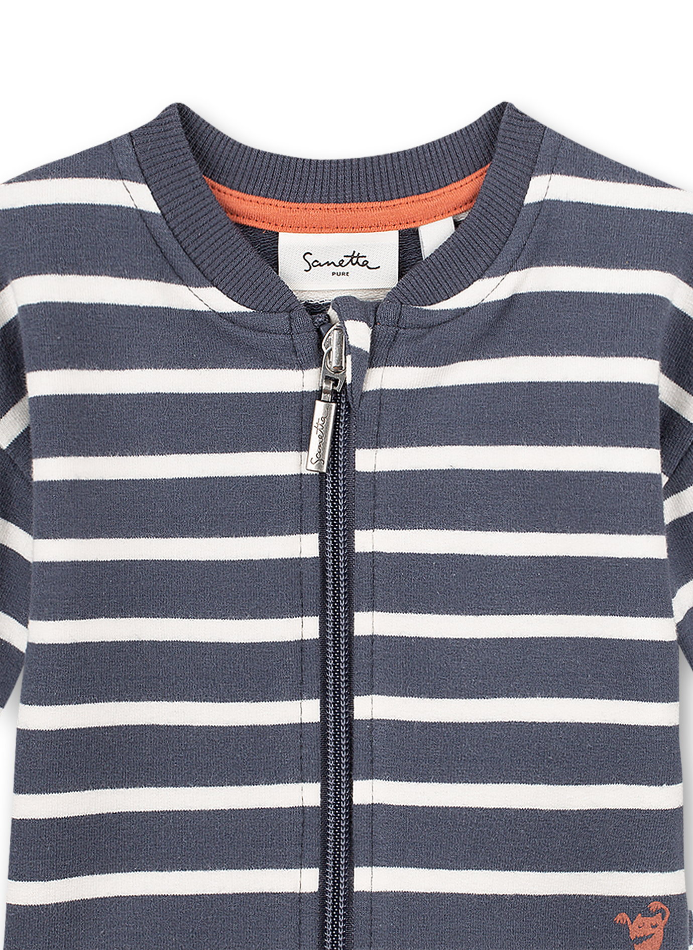 Jungen-Sweatjacke Blau Ringel