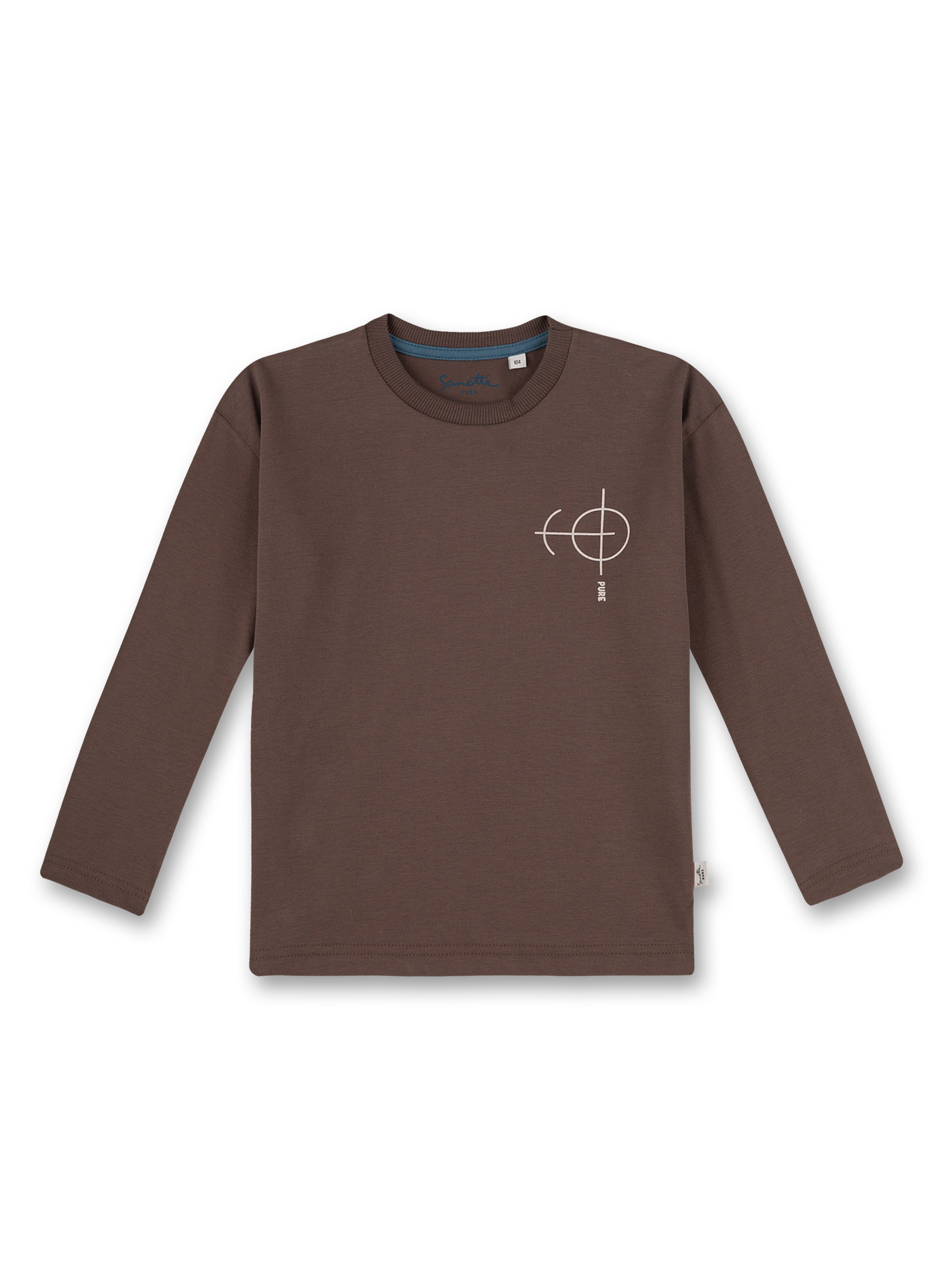 Jungen-Shirt langarm Braun