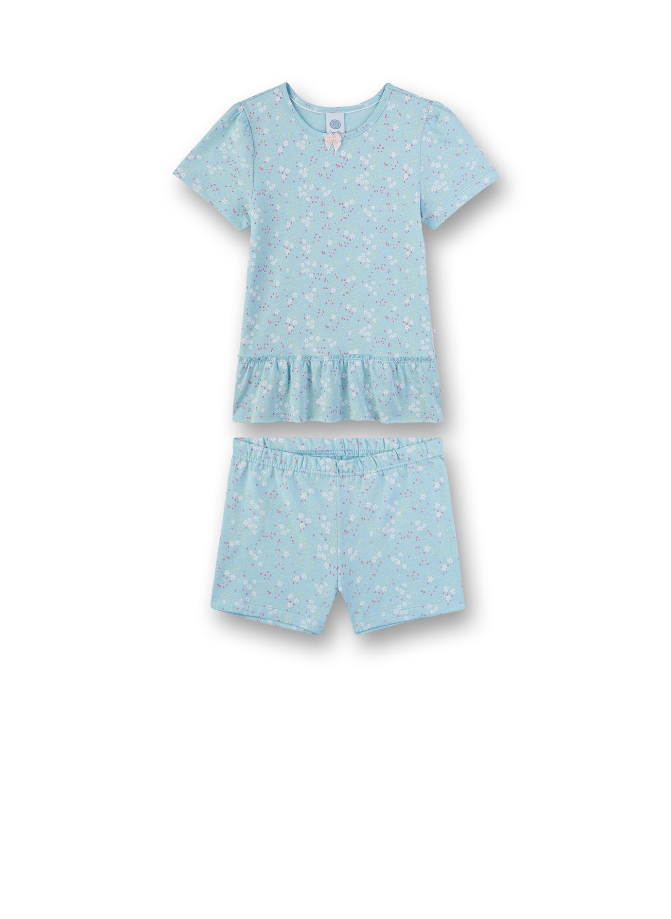 Mädchen-Schlafanzug Hellblau Flowerfield