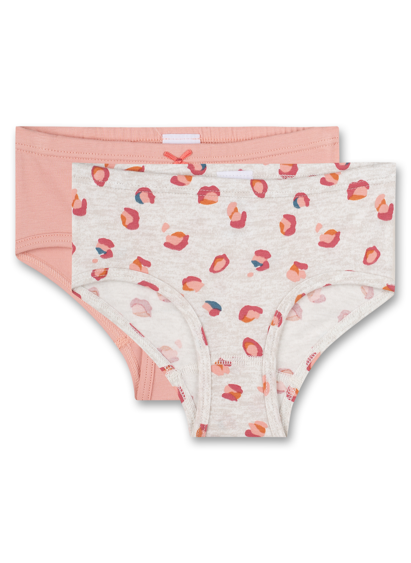 Mädchen-Hüftslip (Doppelpack) Beige und Rosa