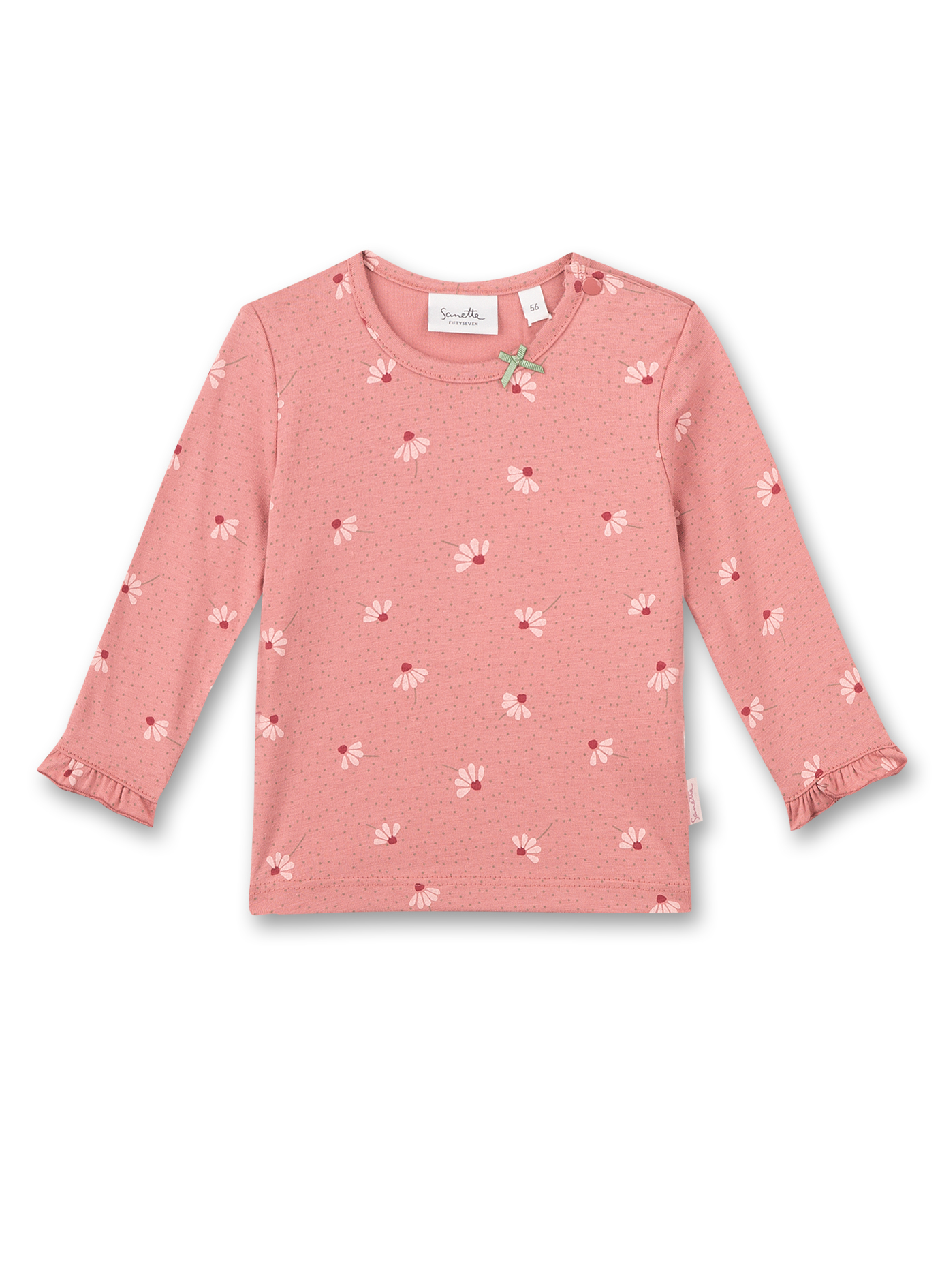 Mädchen-Shirt langarm Rosa 