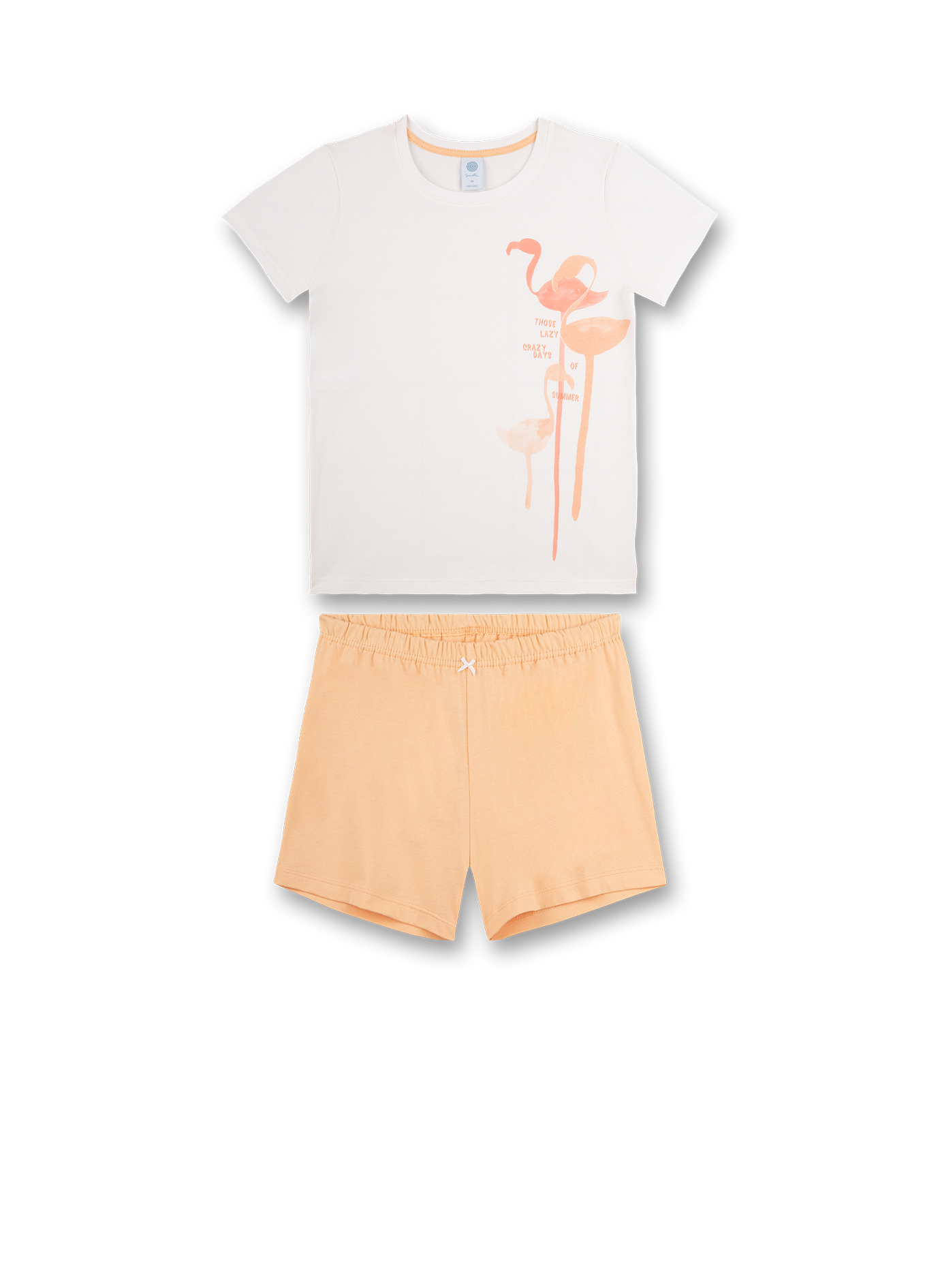 Mädchen-Schlafanzug kurz Off-White Fabulous Flamingo