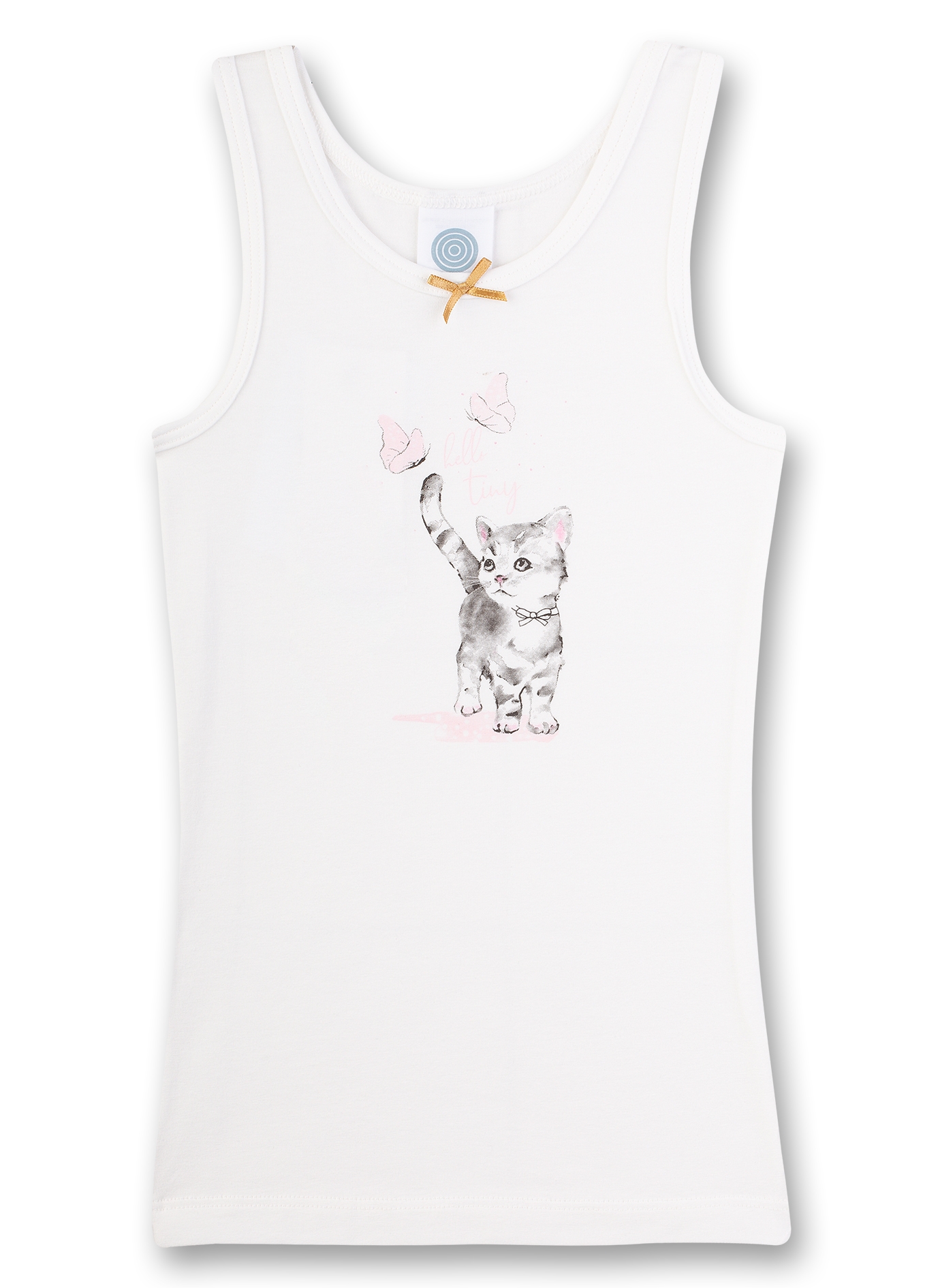 Mädchen-Unterhemd Off-White Katzenprint