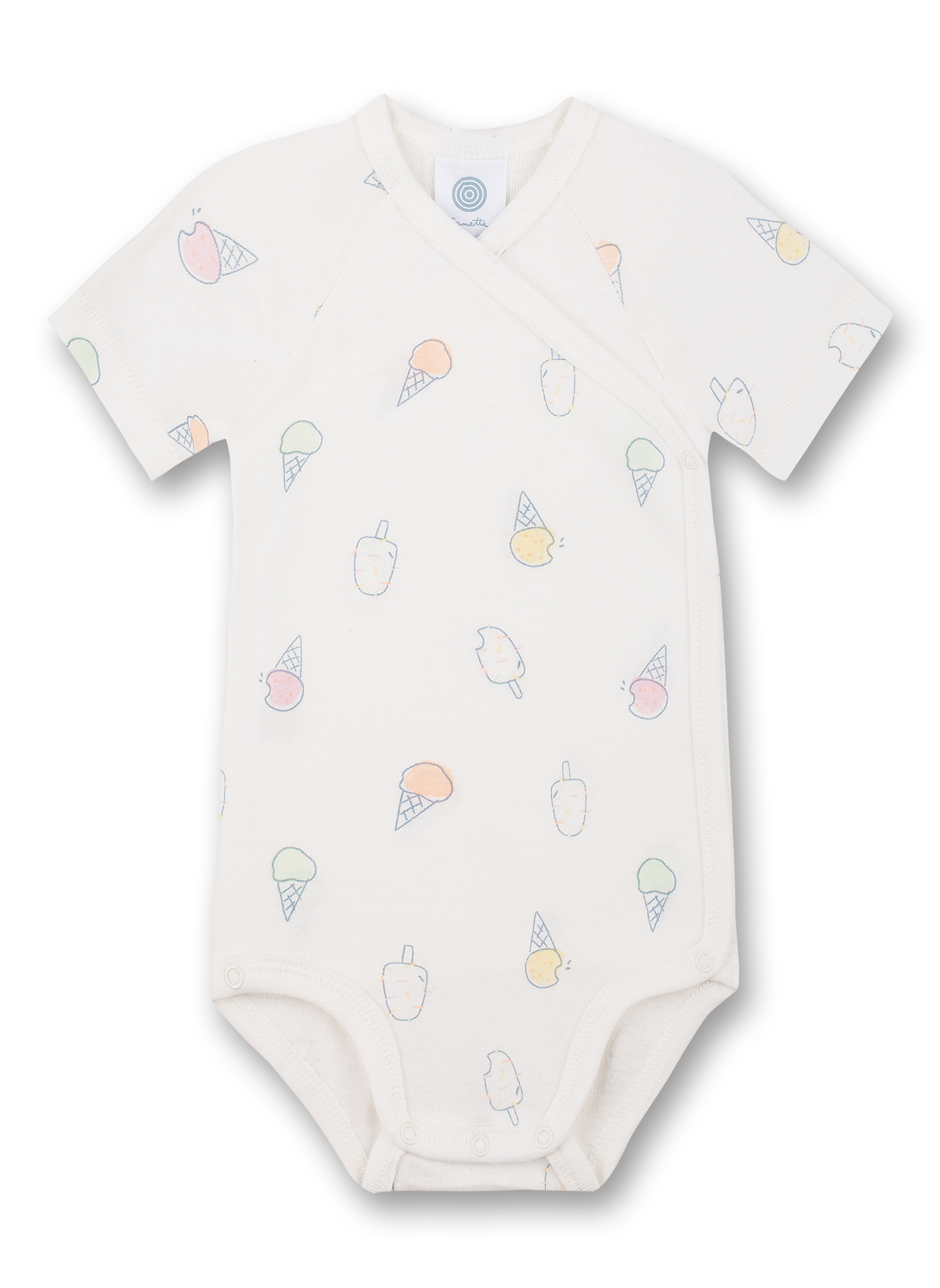 Wickelbody kurzarm Off-White Ice Baby