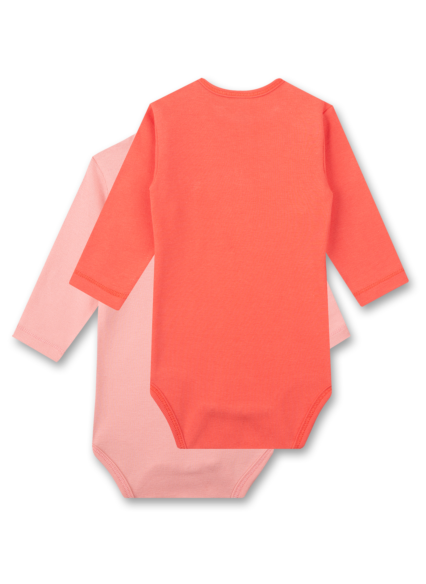 Baby Body langarm (Doppelpack) Feinripp Rosa und Rot