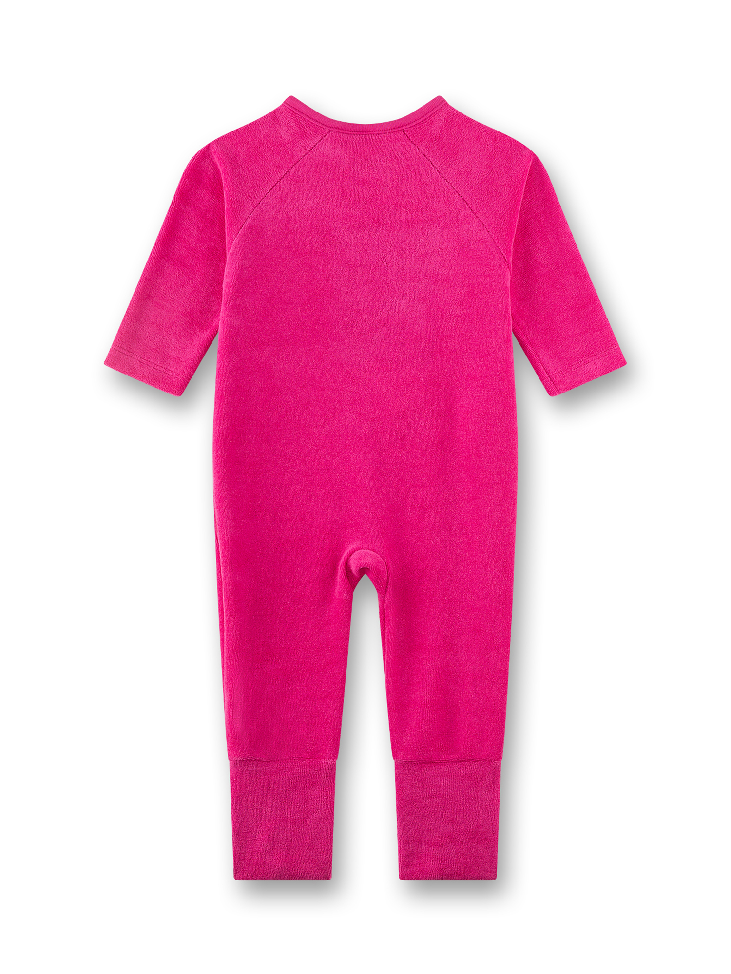 Overalle, Einteiler, Velour, Helles Pink, Langarm