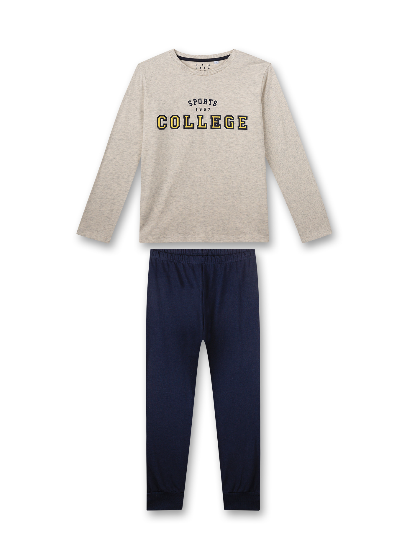 Jungen-Schlafanzug lang beige