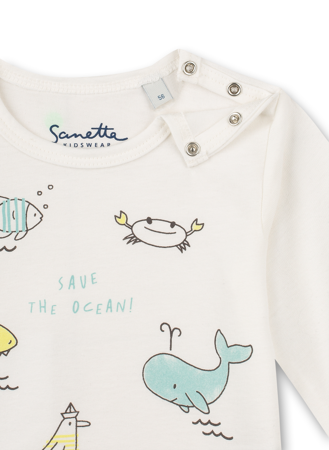 Jungen-Shirt langarm Off-White Beach Crab
