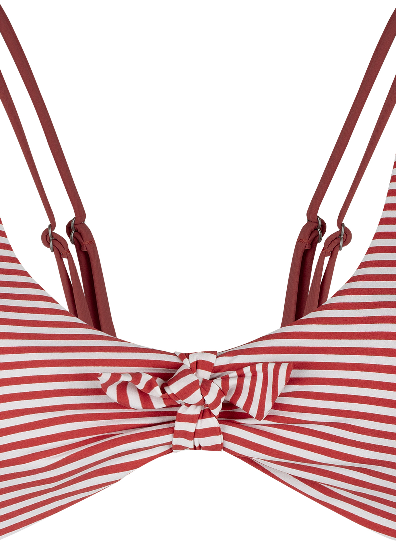 Damen Bikini-Top Rot Ringel