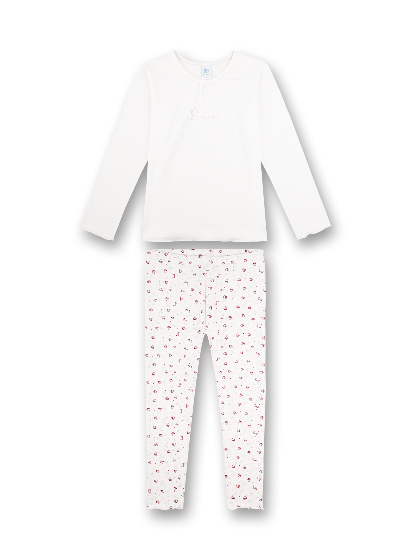 Mädchen-Schlafanzug Weiß Abstract Flower