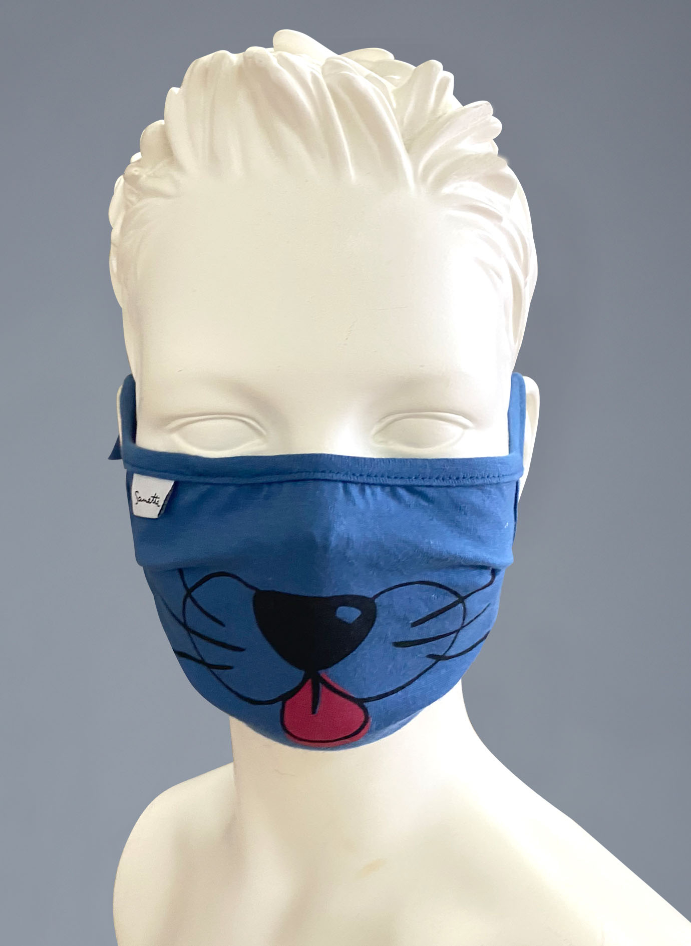 Wiederverwendbare Mund-Nasen-Maske Kinder Doppelpack Blau
