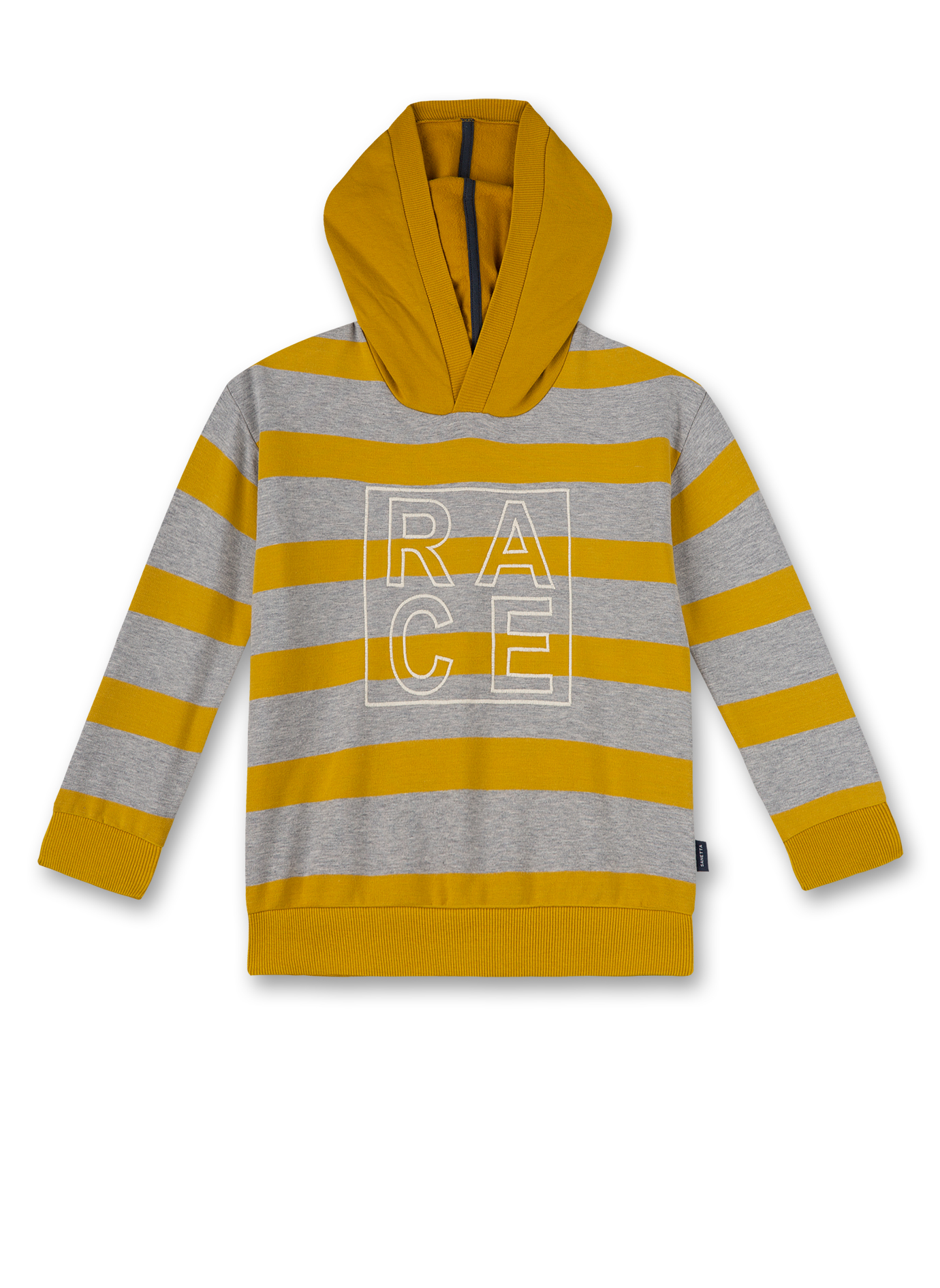 Jungen-Sweatshirt Gelb geringelt Space Driver