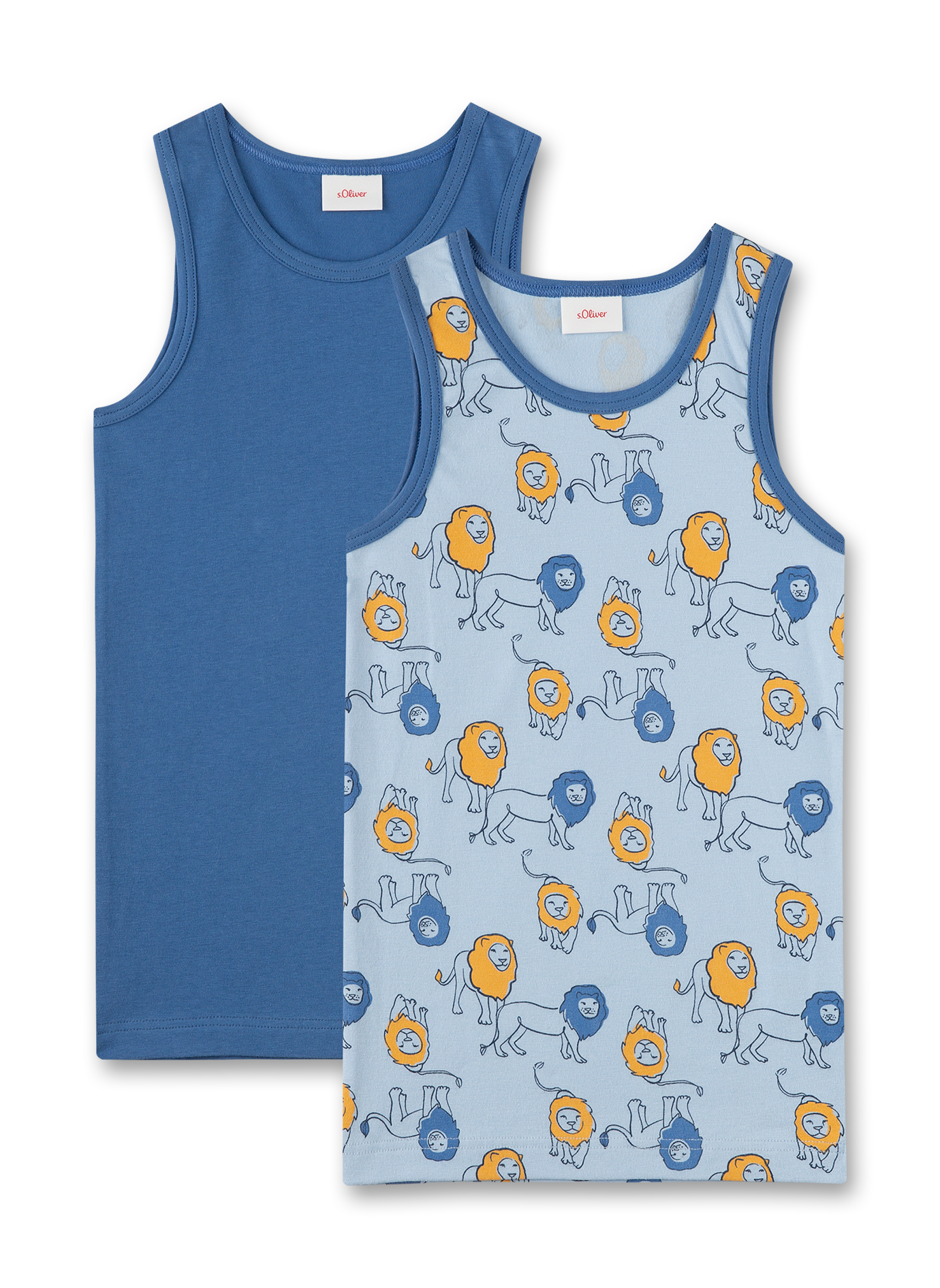 Jungen-Unterhemd (Doppelpack) Blau