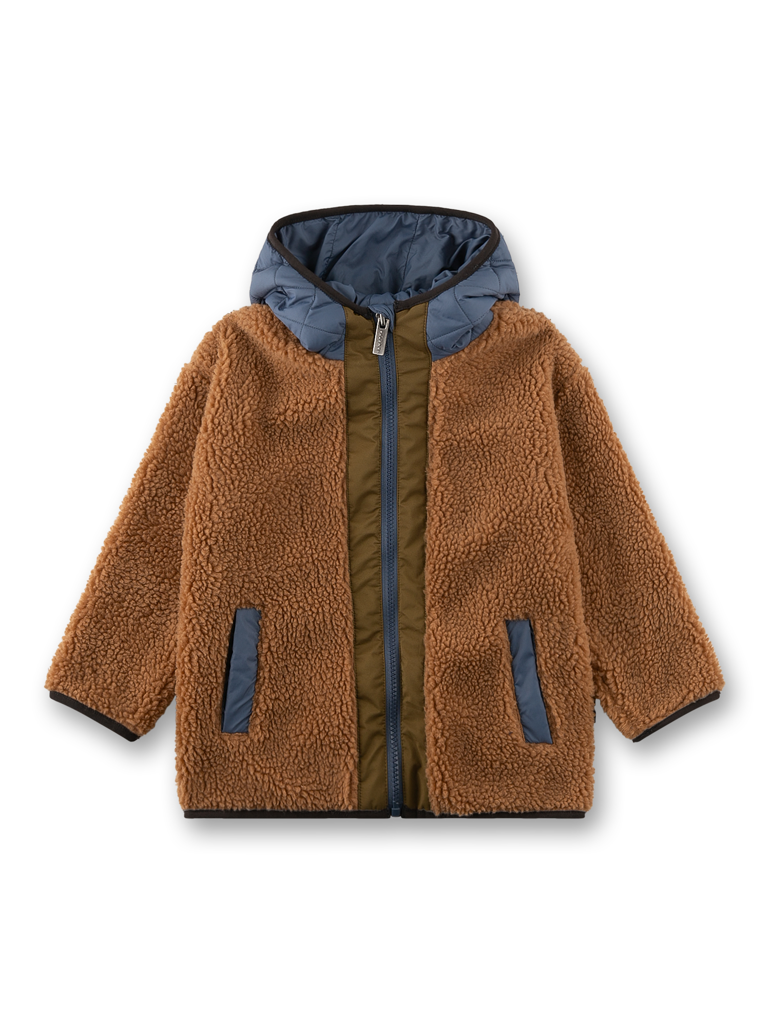 Jungen-Jacke braun aus Teddyplüsch 