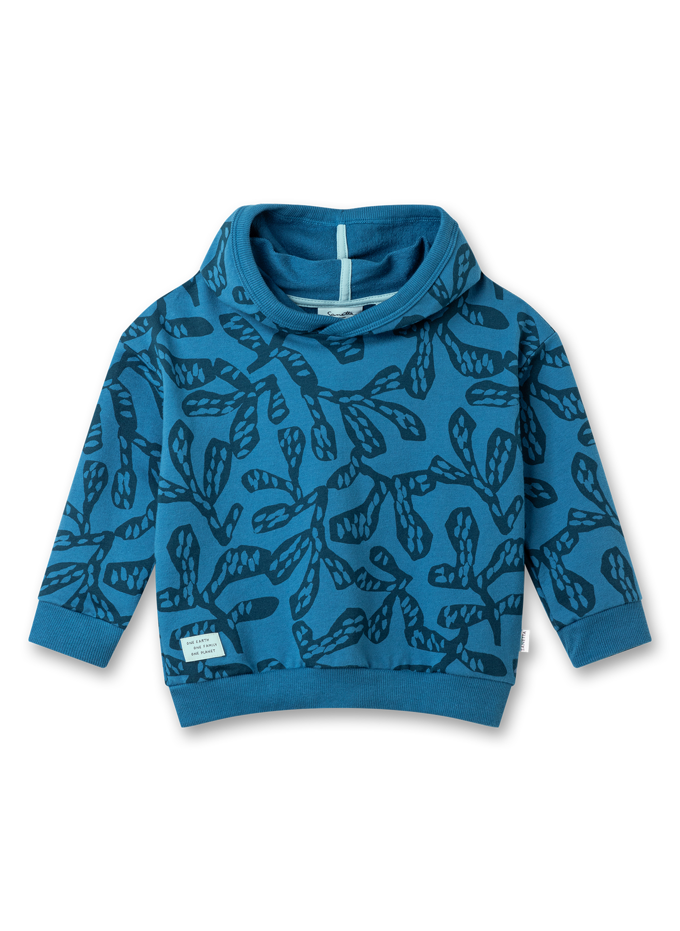 Jungen-Sweatshirt Blau mit Kapuze