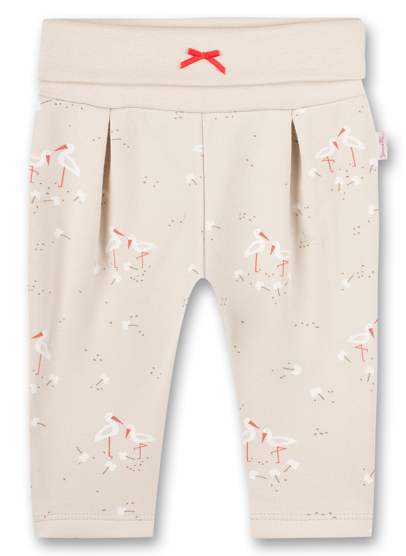 Mädchen-Sweathose Beige Family Stork