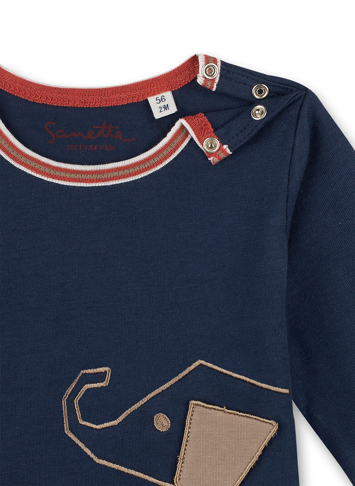 Jungen-Shirt langarm Blau Family Elephant