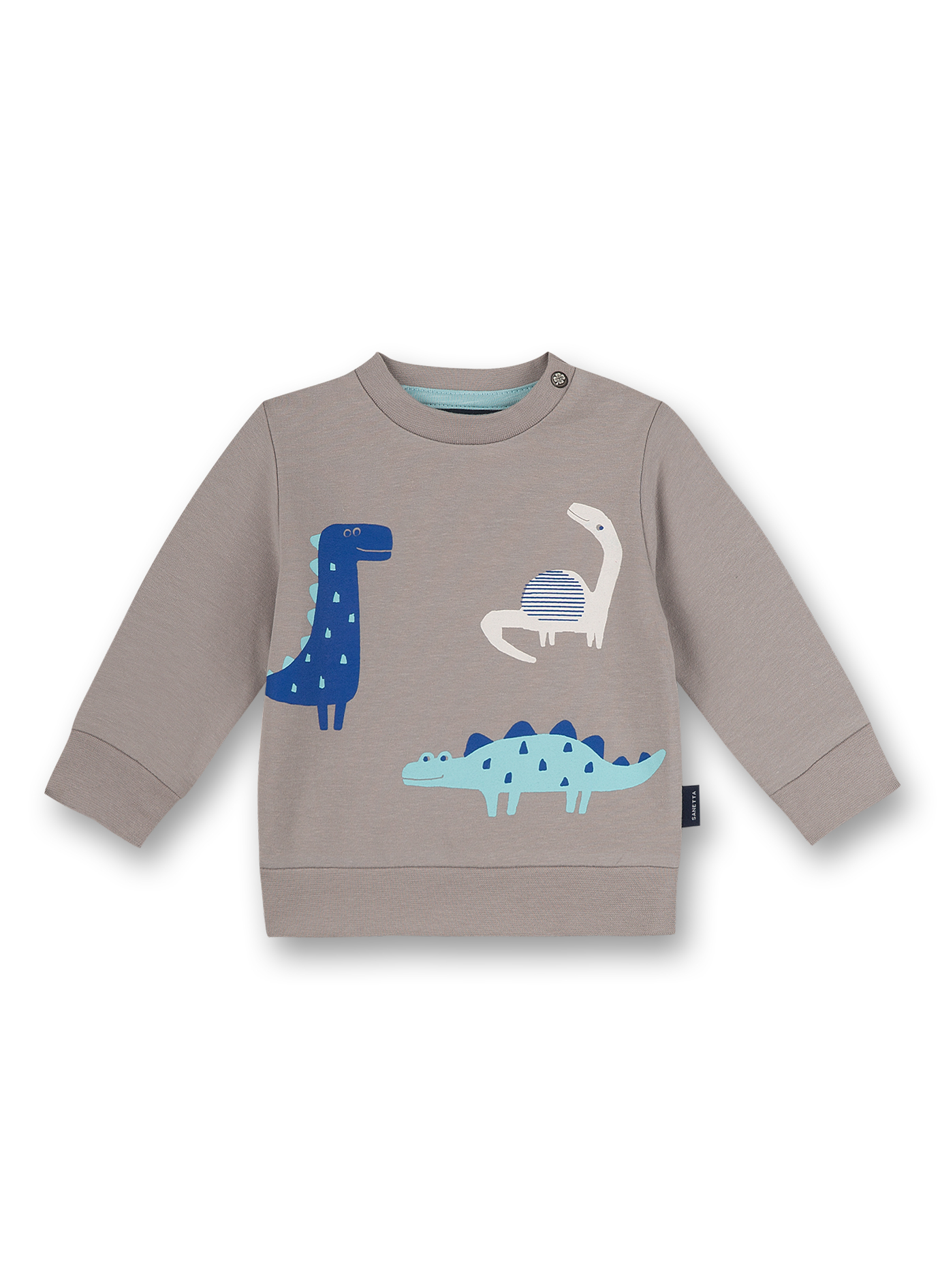 Jungen-Sweatshirt Grau Dino