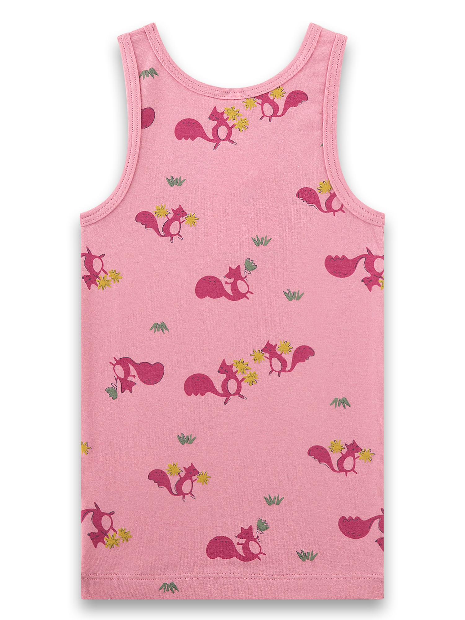 top, dress, tank, nachtkleid, pink mit eichhörnchen muster