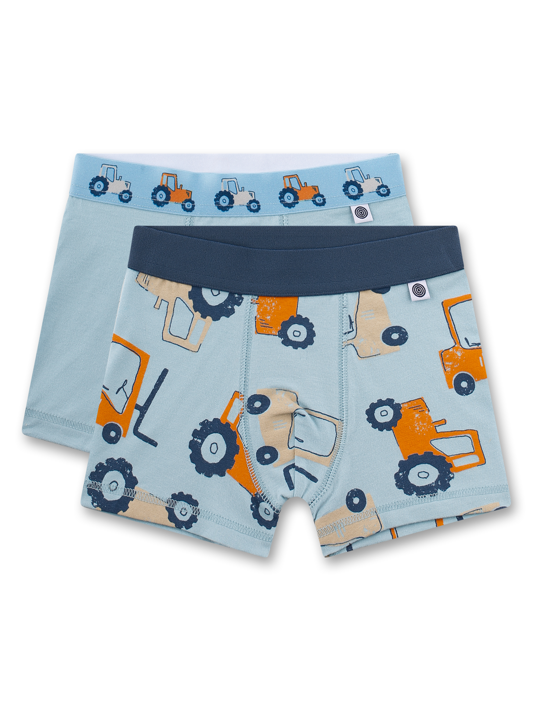 Jungen-Hipshorts (Doppelpack) blau Traktor
