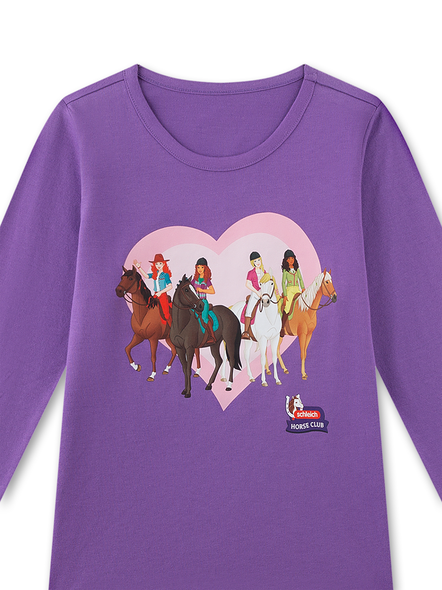 Lila Shirt, Lederhose?, Horse Club, Herzmotiv, Reiterinnen