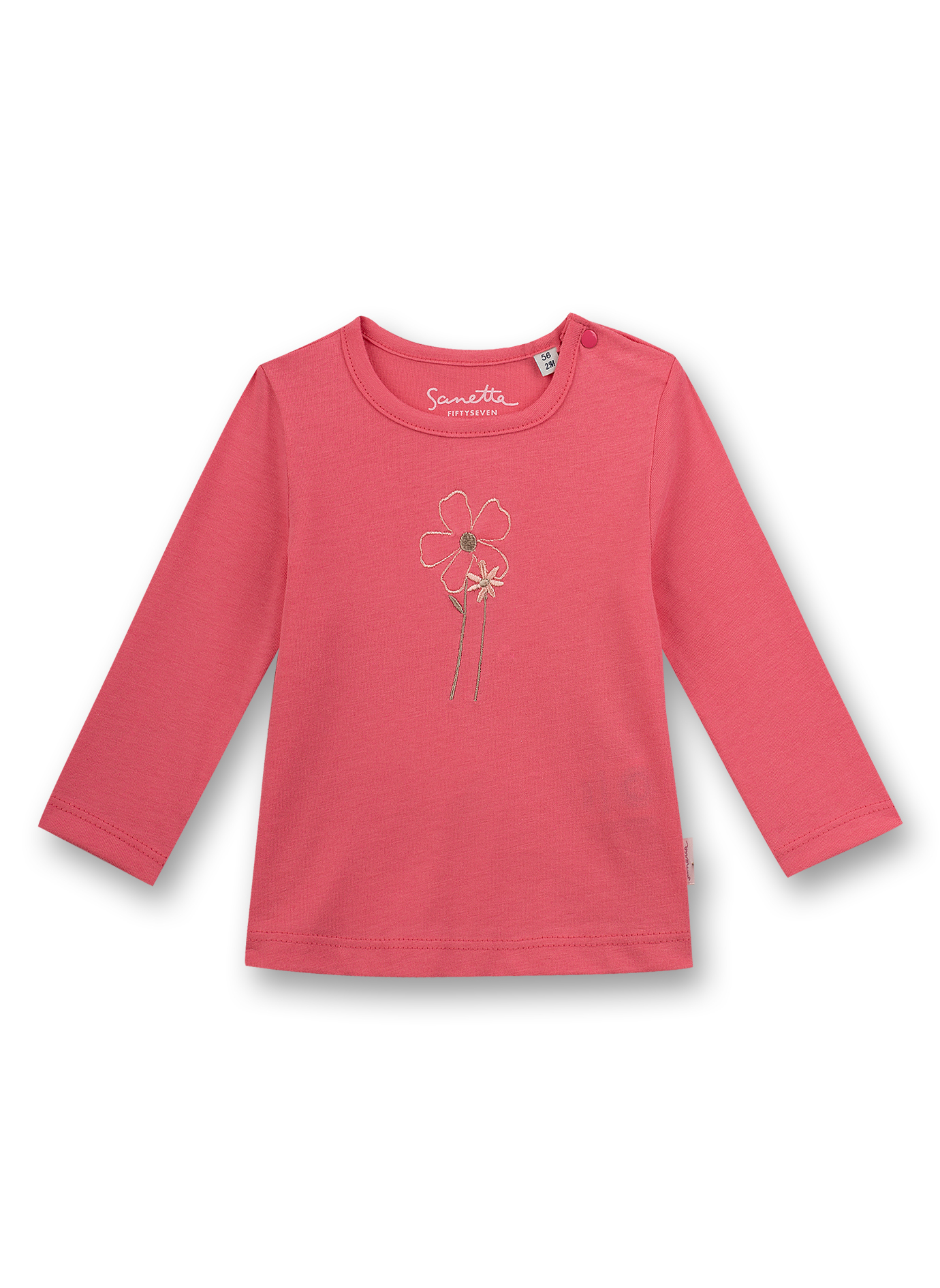 Mädchen-Shirt langarm Pink Free Bird