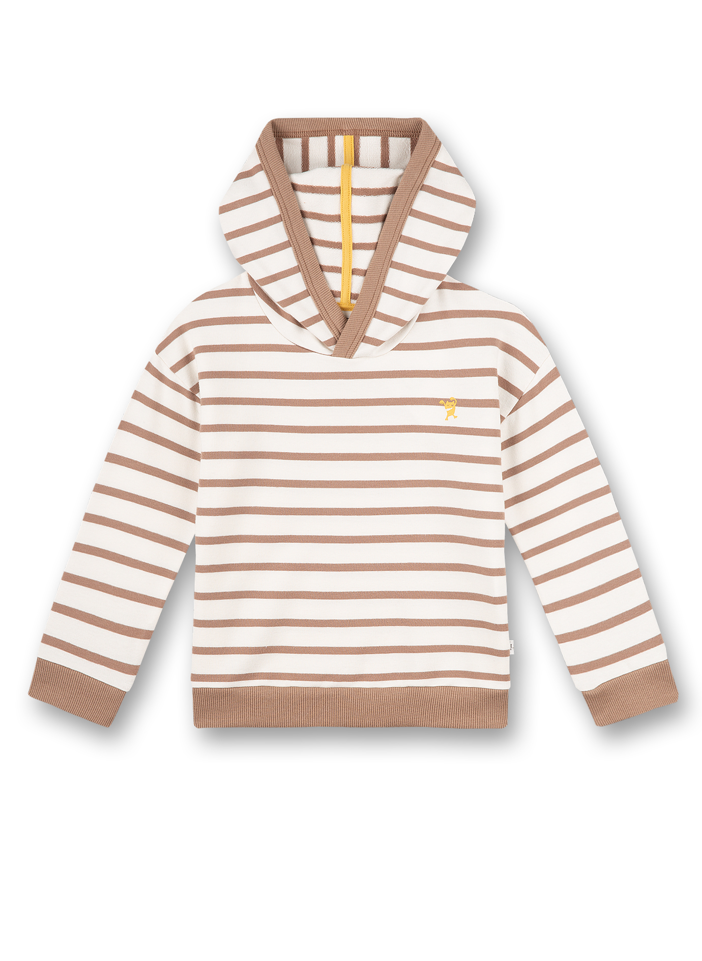 Jungen-Sweatshirt Braun Ringel