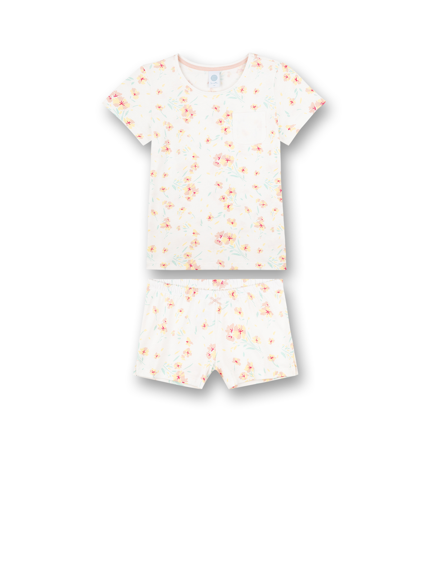 Mädchen-Schlafanzug kurz Off-White Japanese Summer