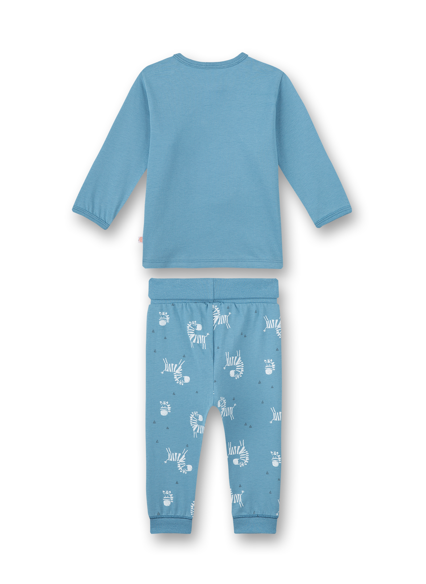 Jungen-Schlafanzug lang Blau Zebra