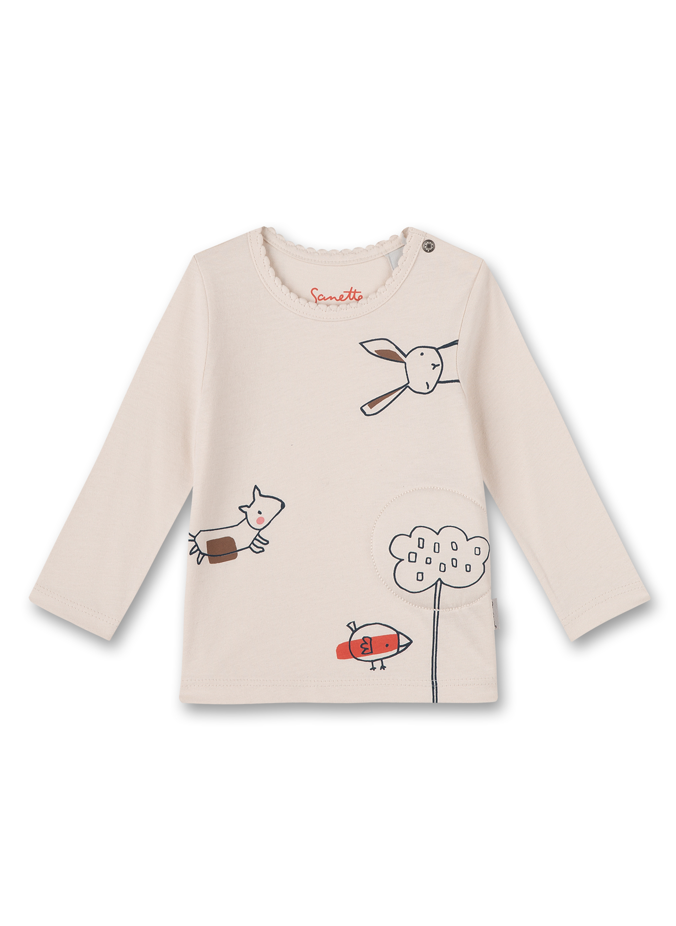 Mädchen-Shirt langarm Beige Sweet Squirrel