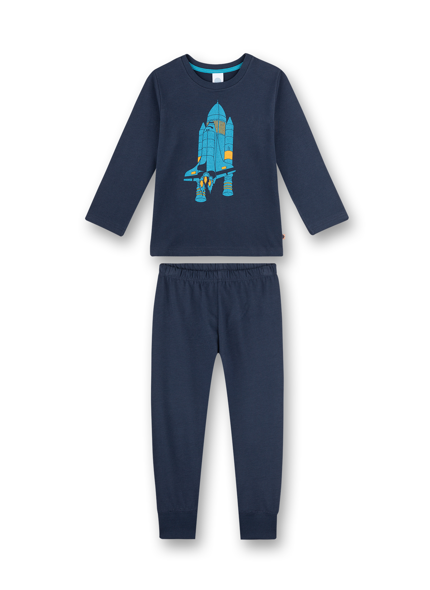 Jungen-Schlafanzug lang Blau Rocketman 