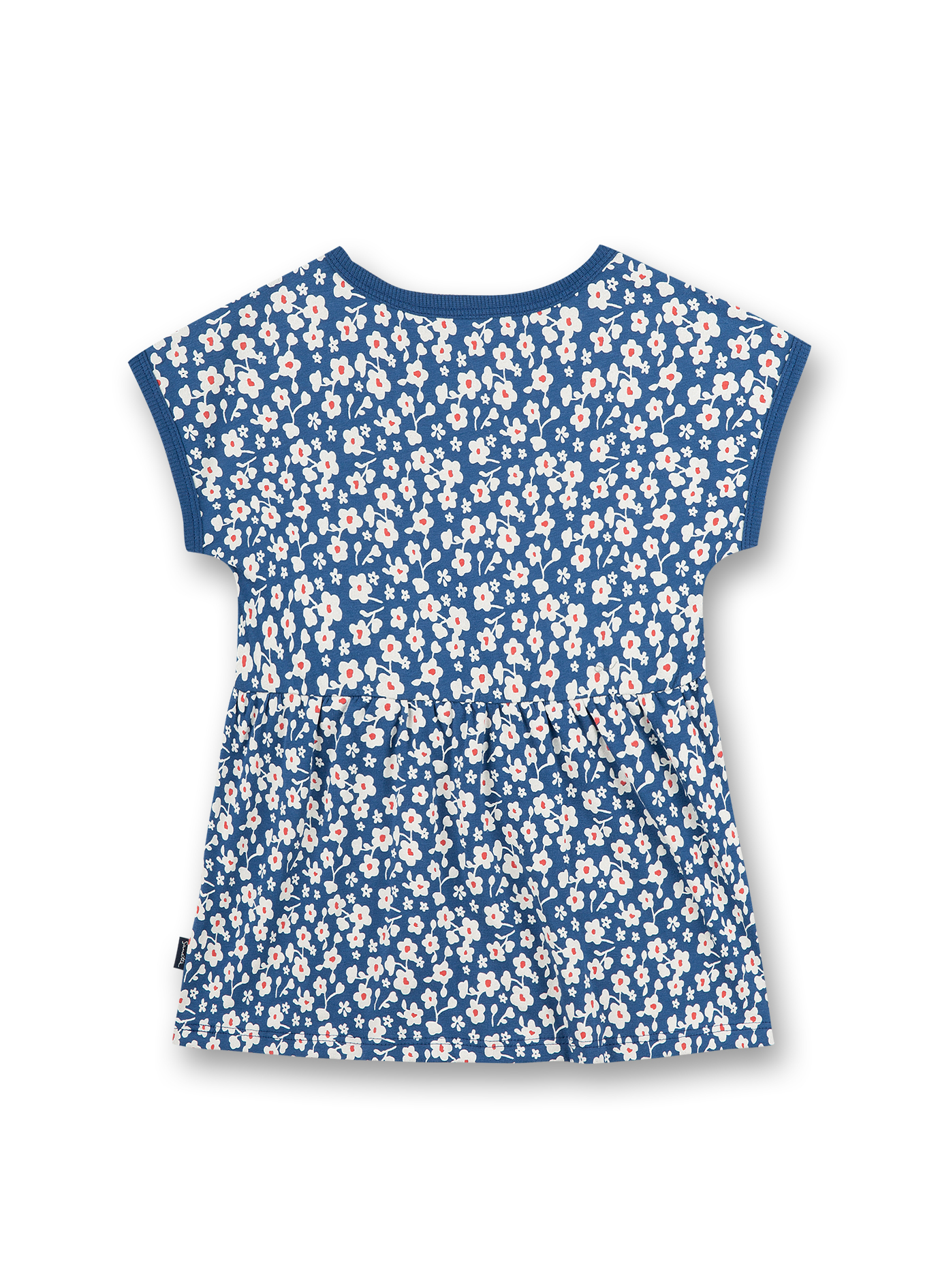 Mädchen T-Shirt Blau Blumenallover Strawberry