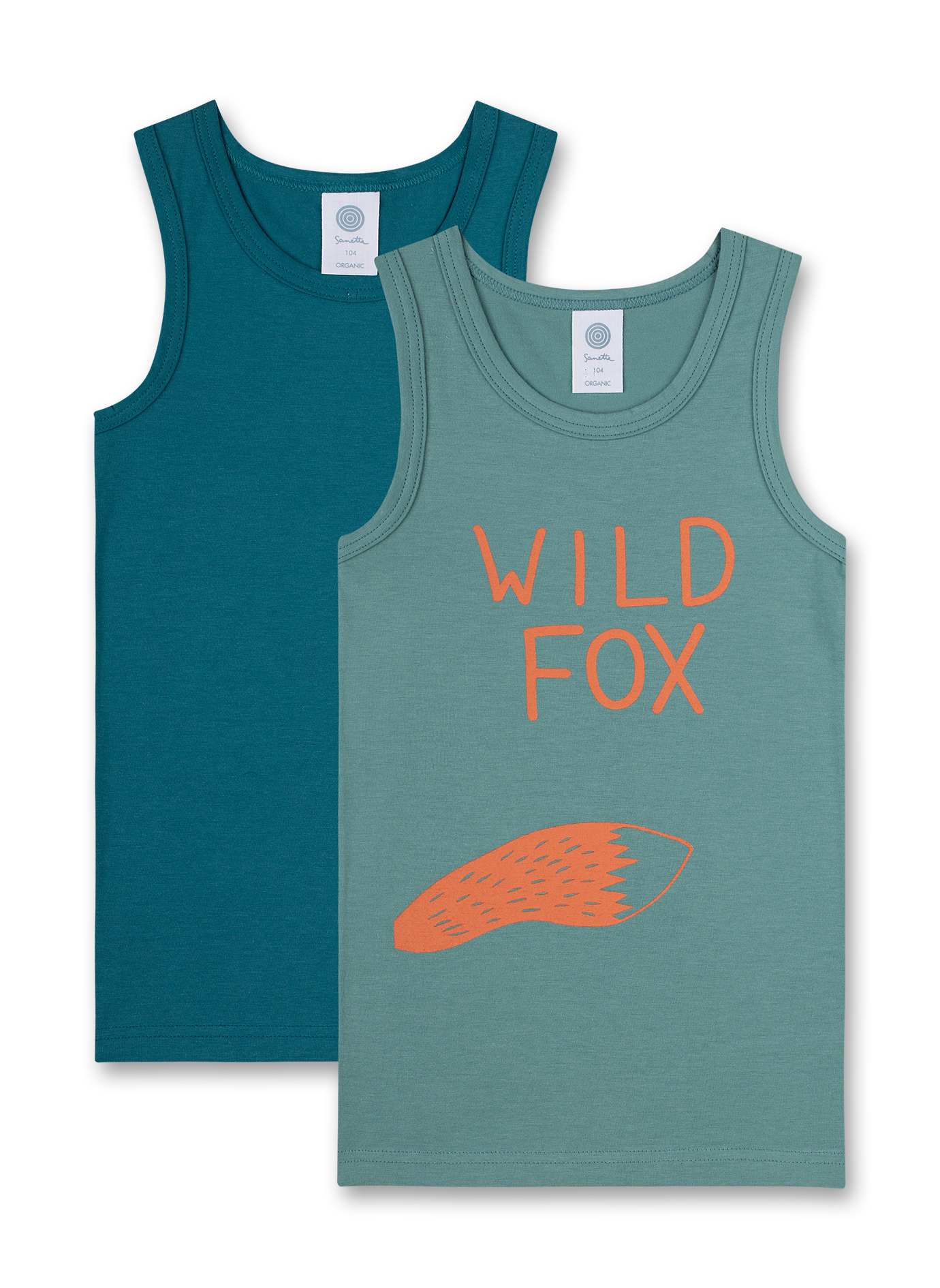 Jungen-Unterhemd (Doppelpack) Blau Wild Fox