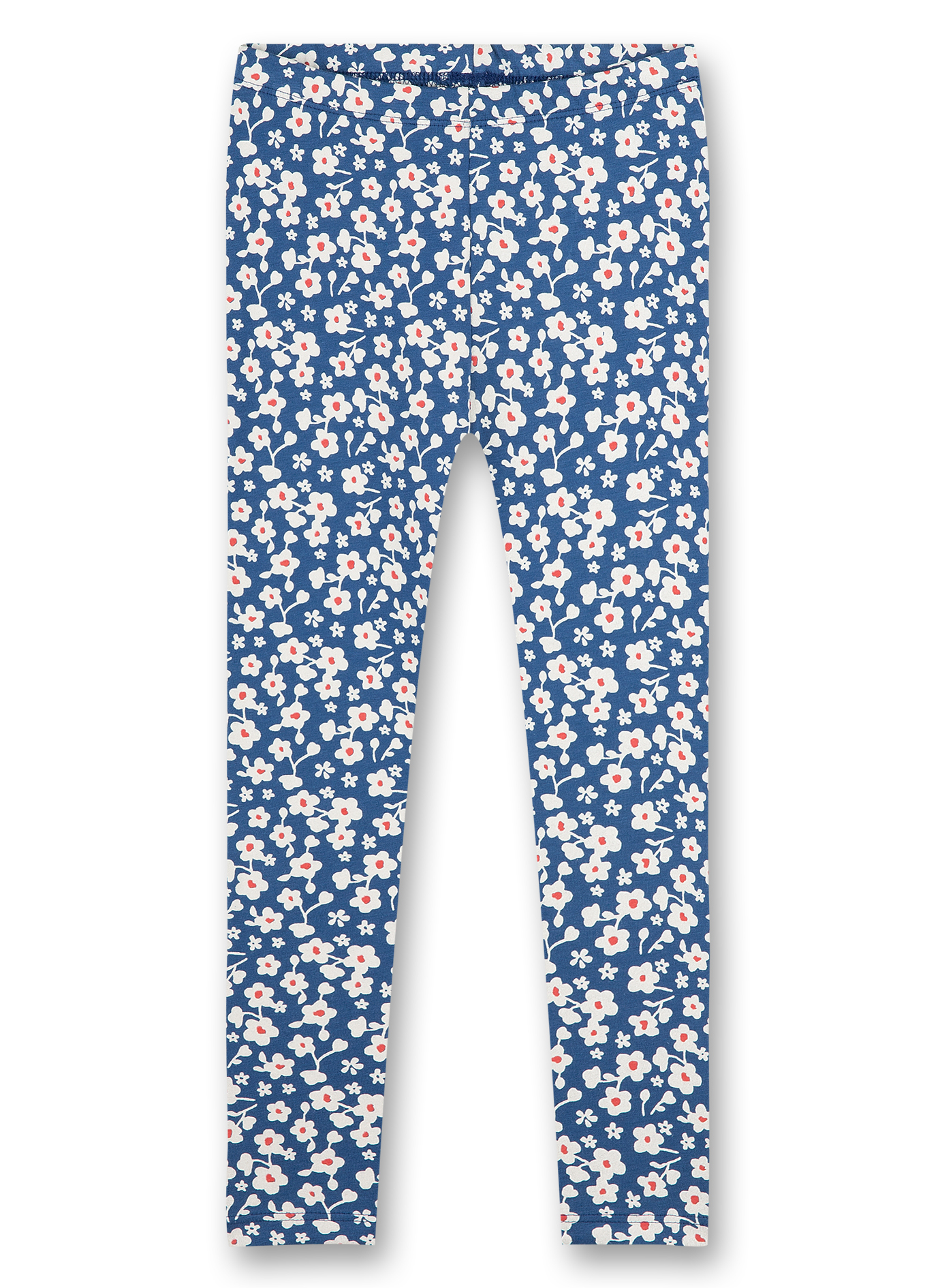 Mädchen-Leggings Blau Blumen-Allover Strawberry