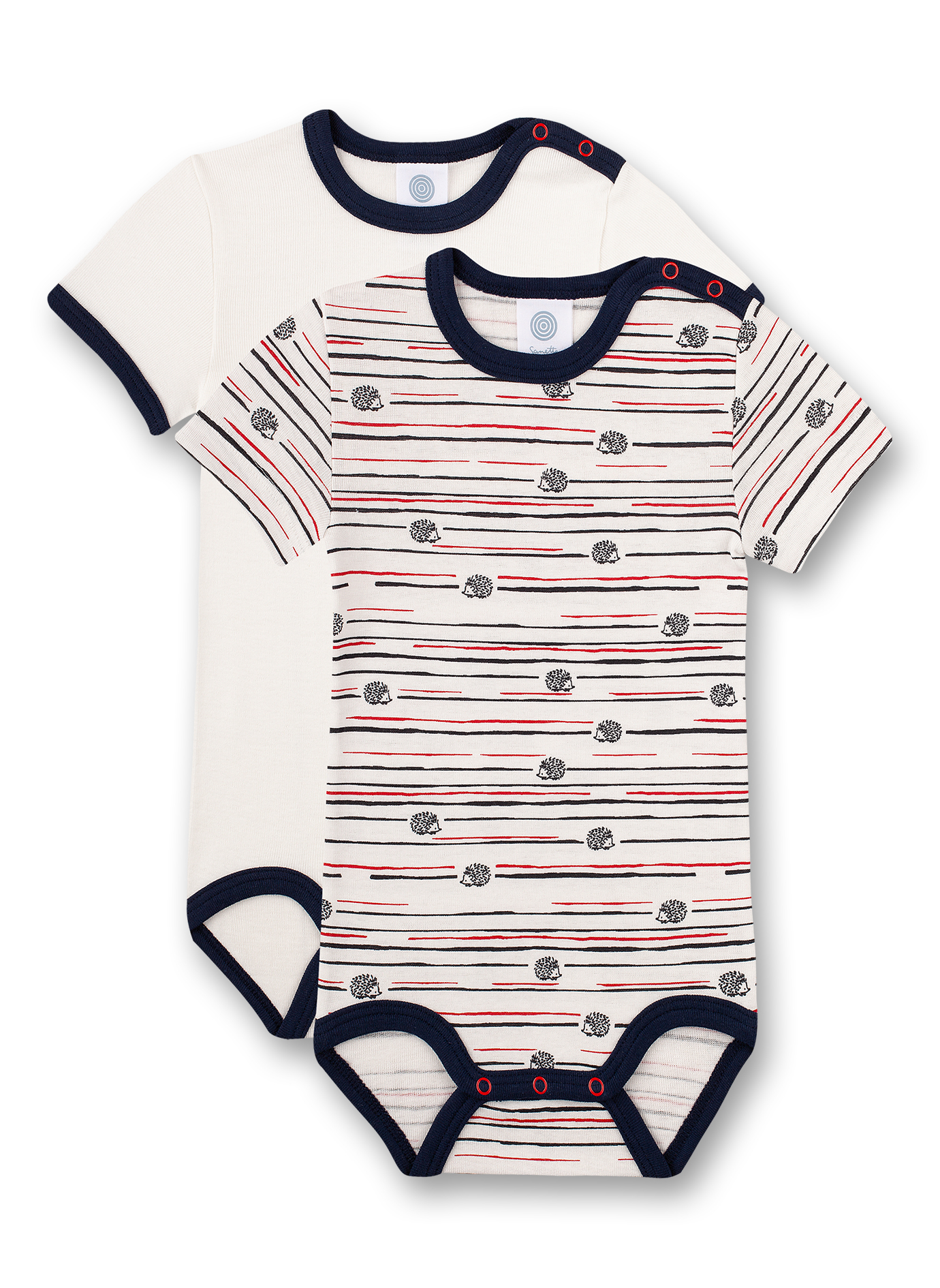 Body kurzarm (Doppelpack) Weiß Little Wood