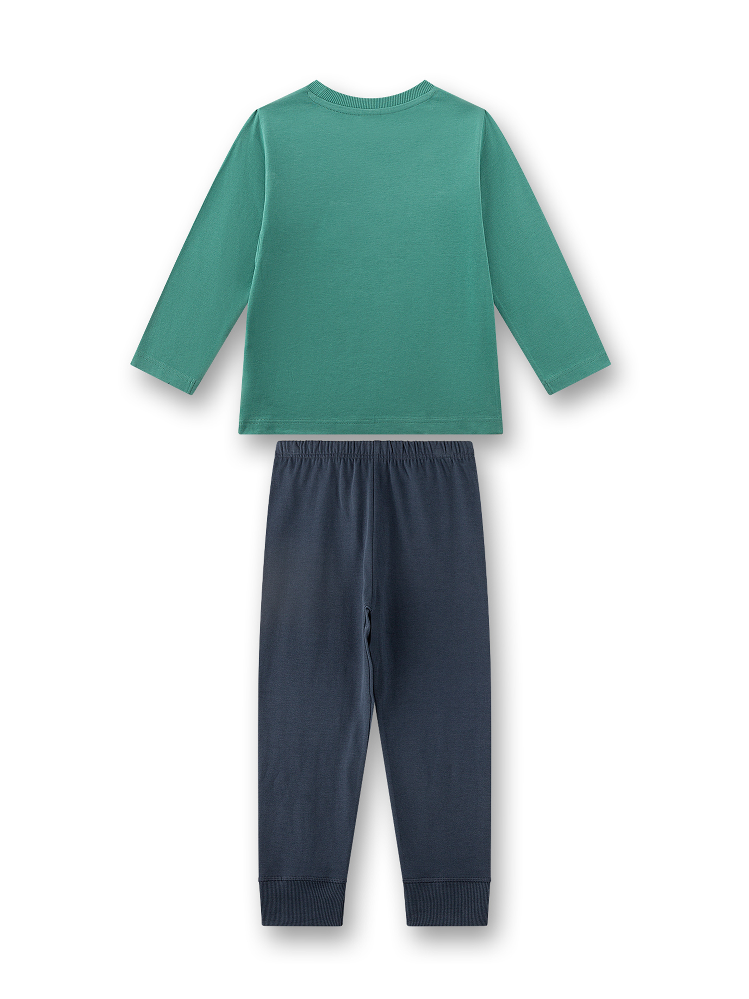 Langarmshirt, Grün, Rundhals, Hose, Marineblau