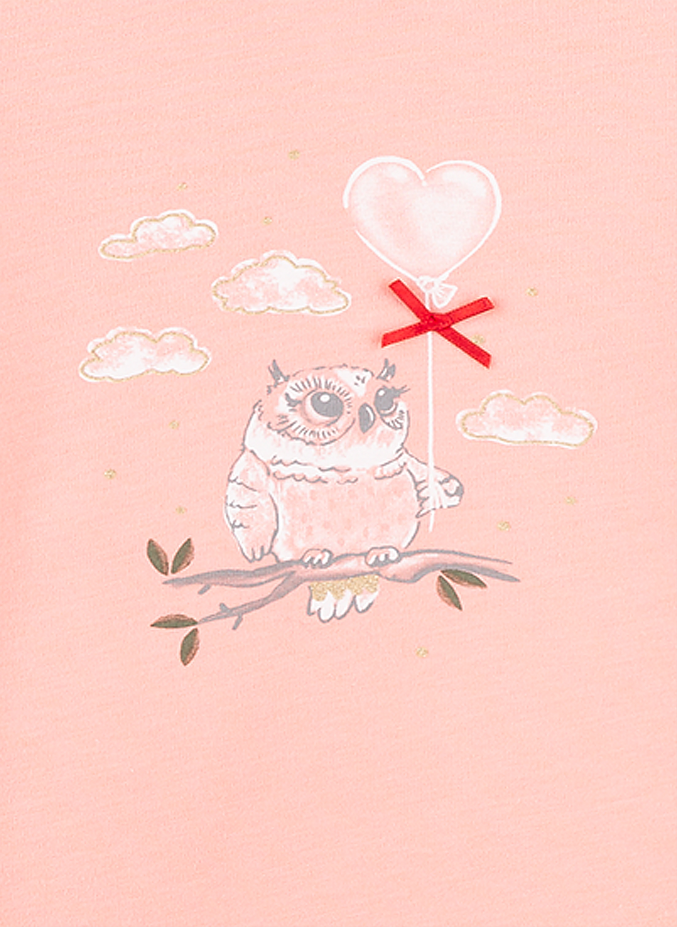 Mädchen-Schlafanzug Rosa Owls and Hearts