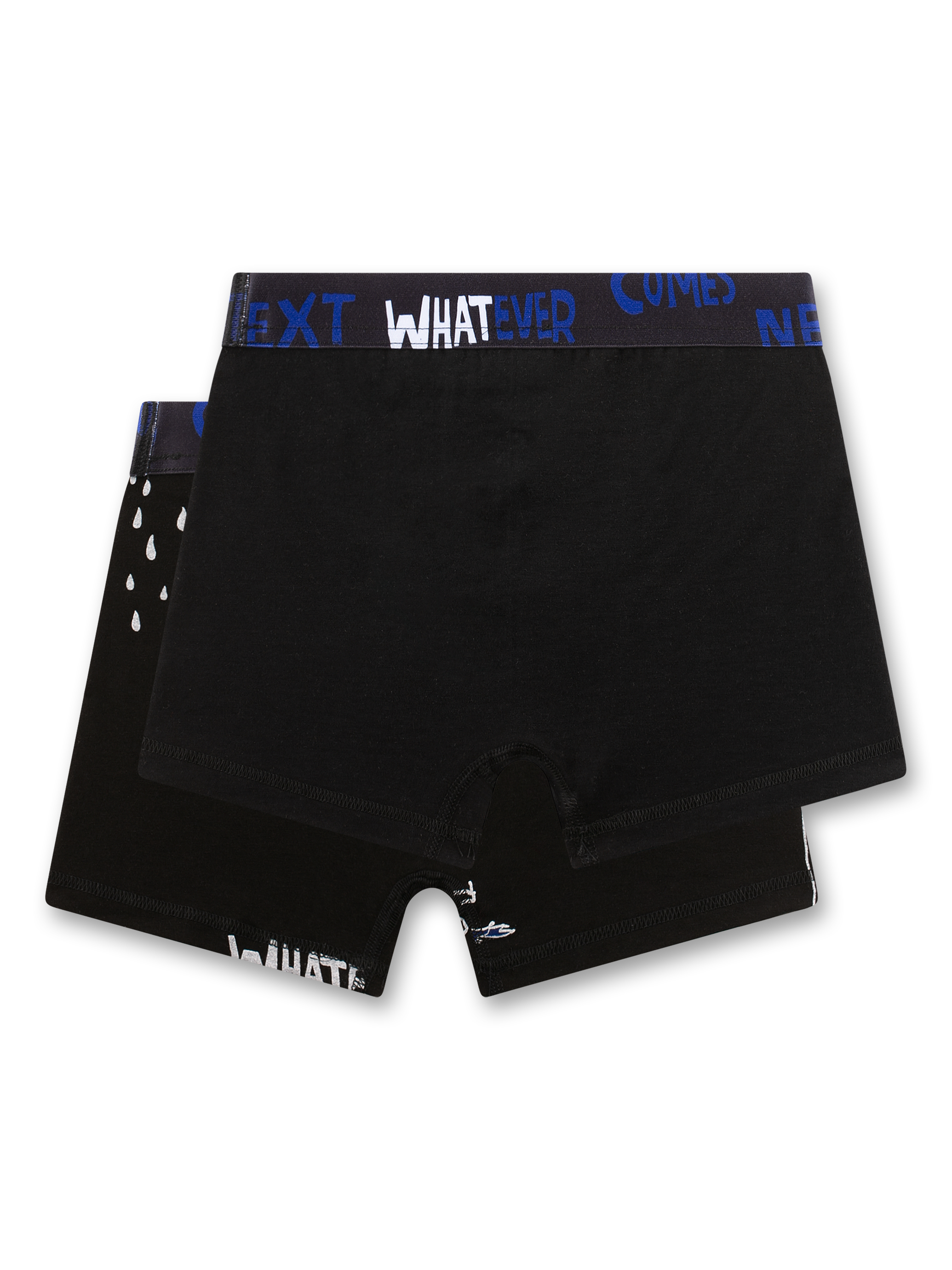 Jungen-Hipshorts (Doppelpack) schwarz