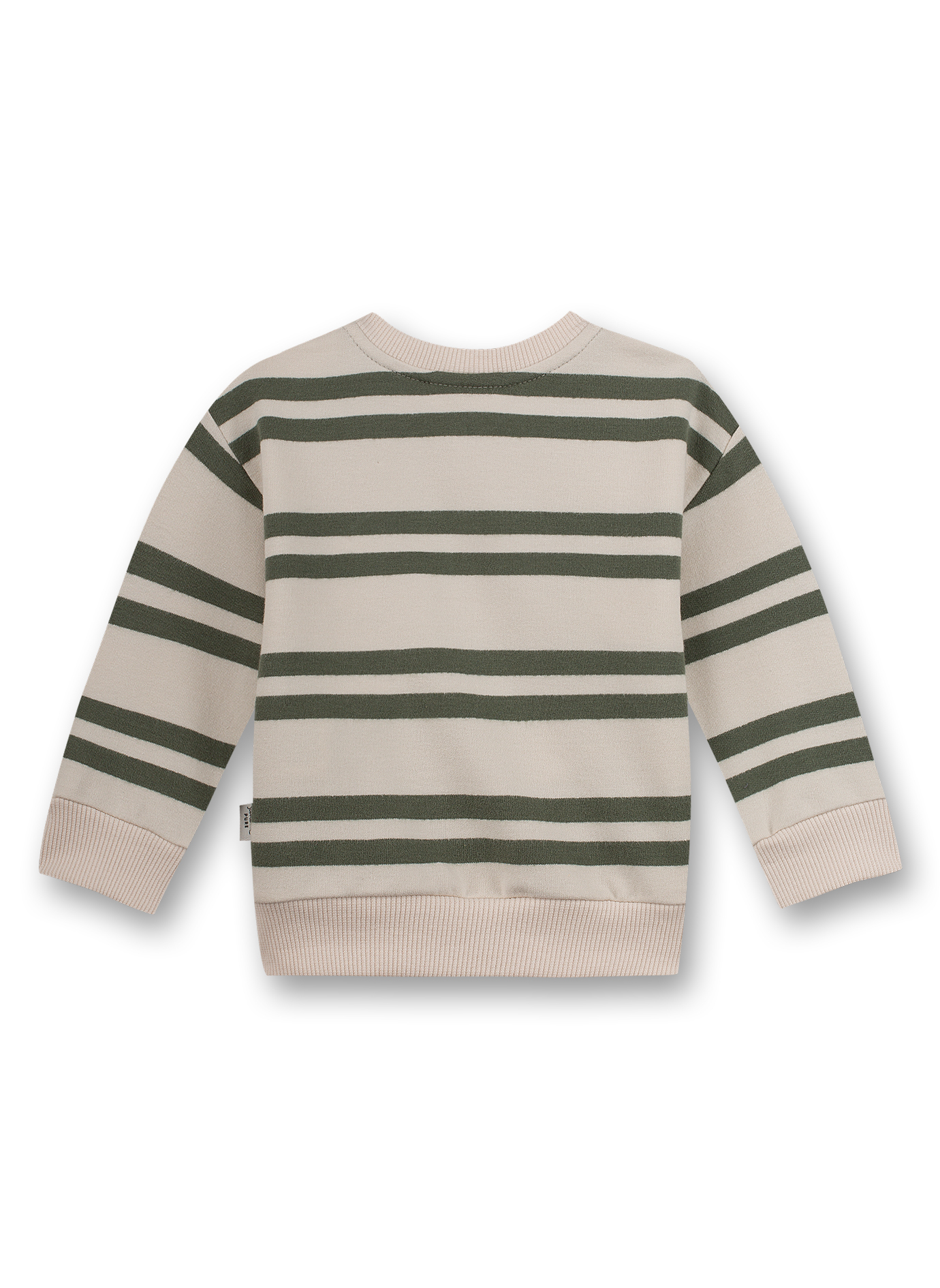 Jungen-Sweatshirt Grün Ringel
