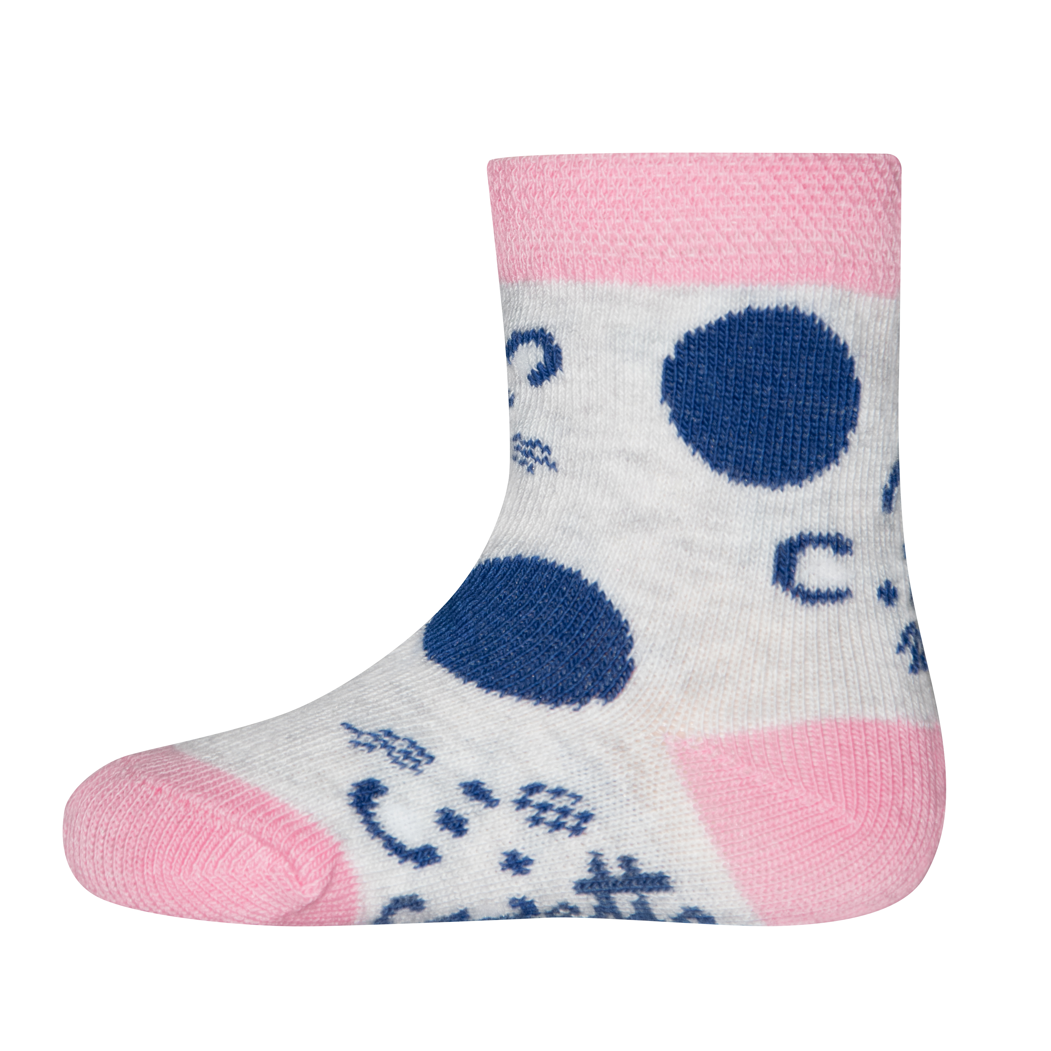 Mädchen-Socken (Doppelpack) Graumelange und Pink