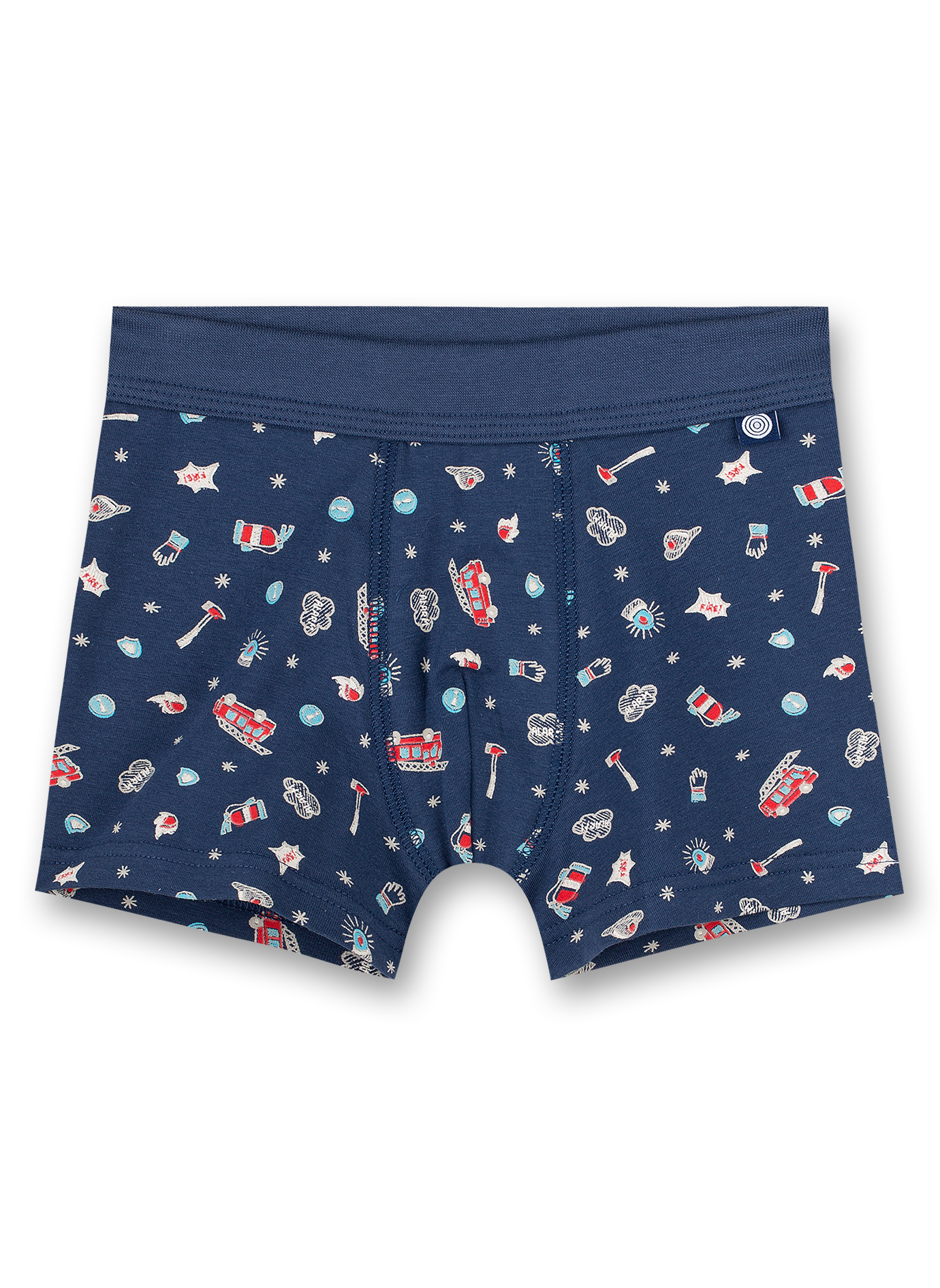 Jungen-Shorts (Doppelpack) Rot Ringel und Dunkelblau