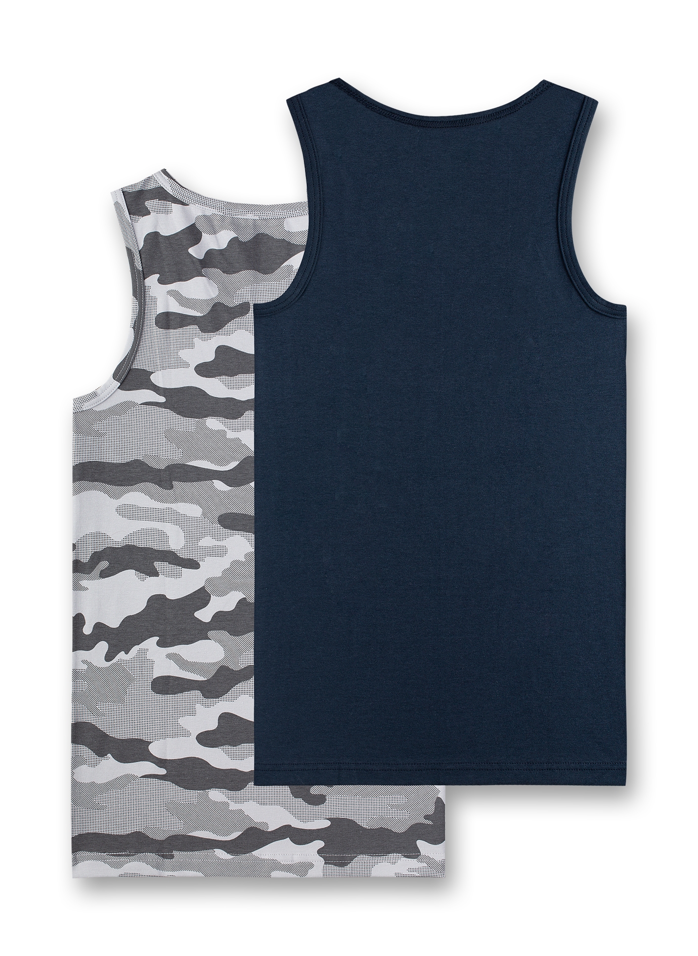 Jungen-Unterhemd (Doppelpack) Camouflage und Dunkelblau Urban Summer