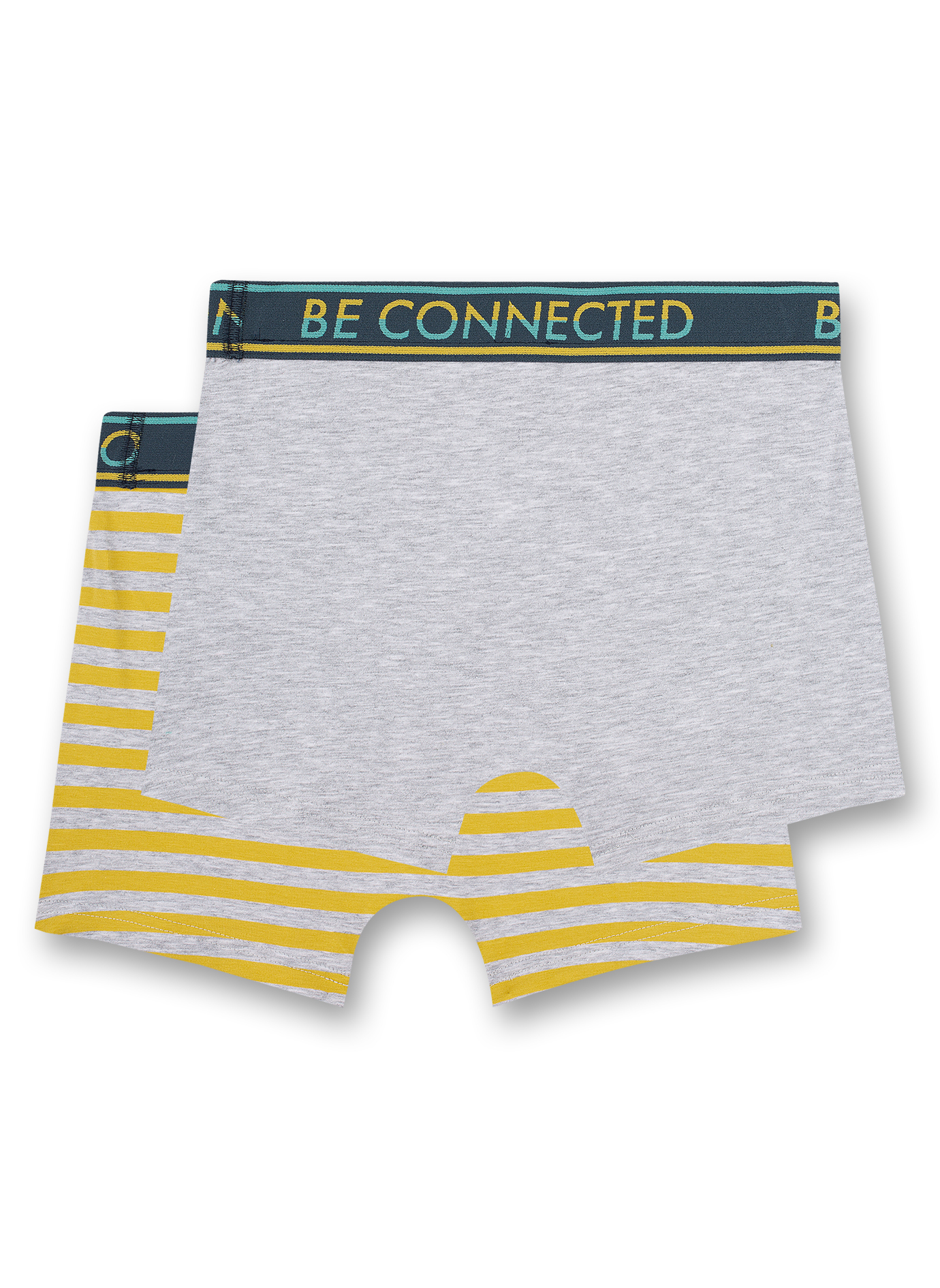 Jungen-Hipshorts (Doppelpack) Gelb und Graumelange Bike Lifestyle