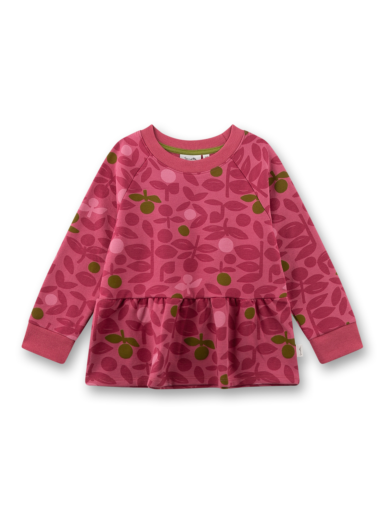 Mädchen-Sweatshirt pink Blumen