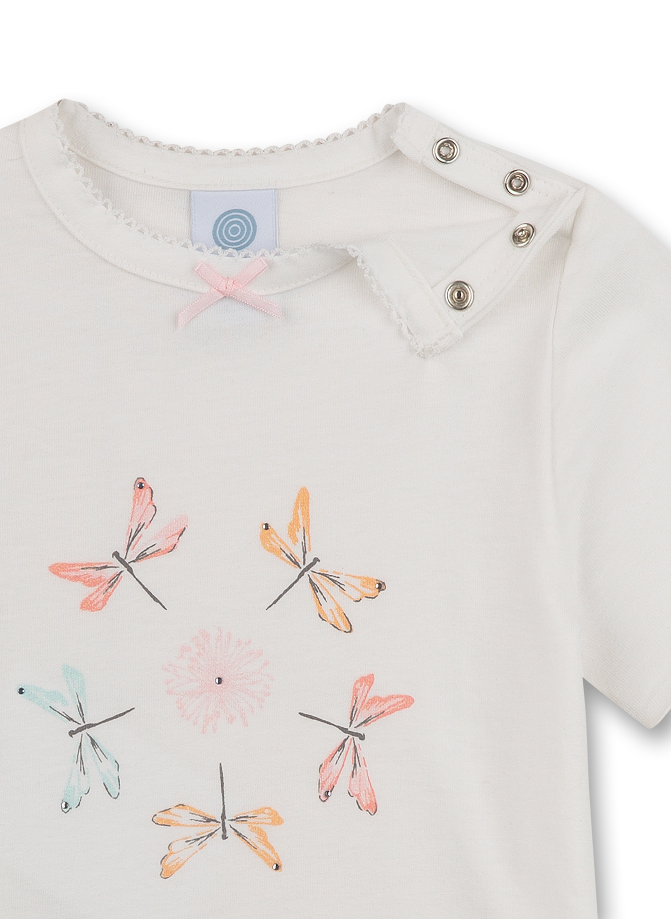 Mädchen-Schlafanzug kurz Off-White Shiny Dragonfly