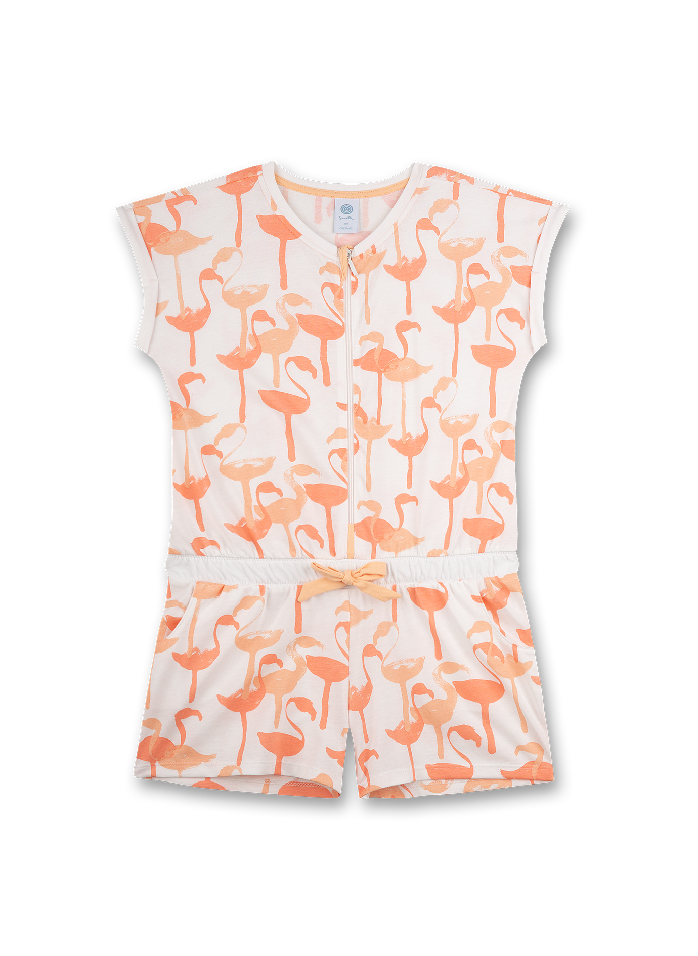 Mädchen-Overall kurz Orange Fabulous Flamingo