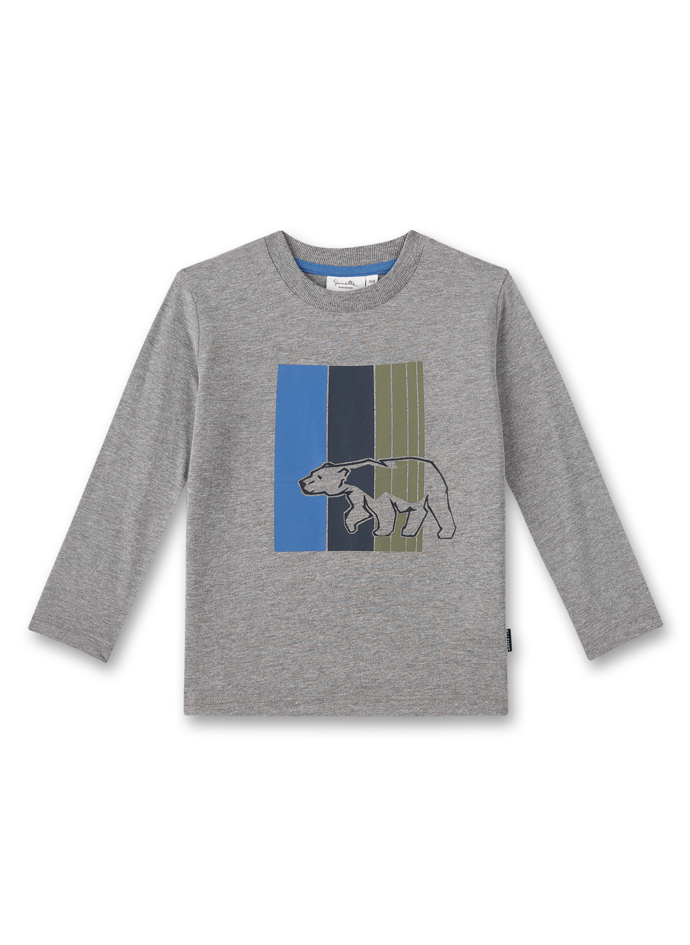 Jungen-Shirt langarm Graumelange