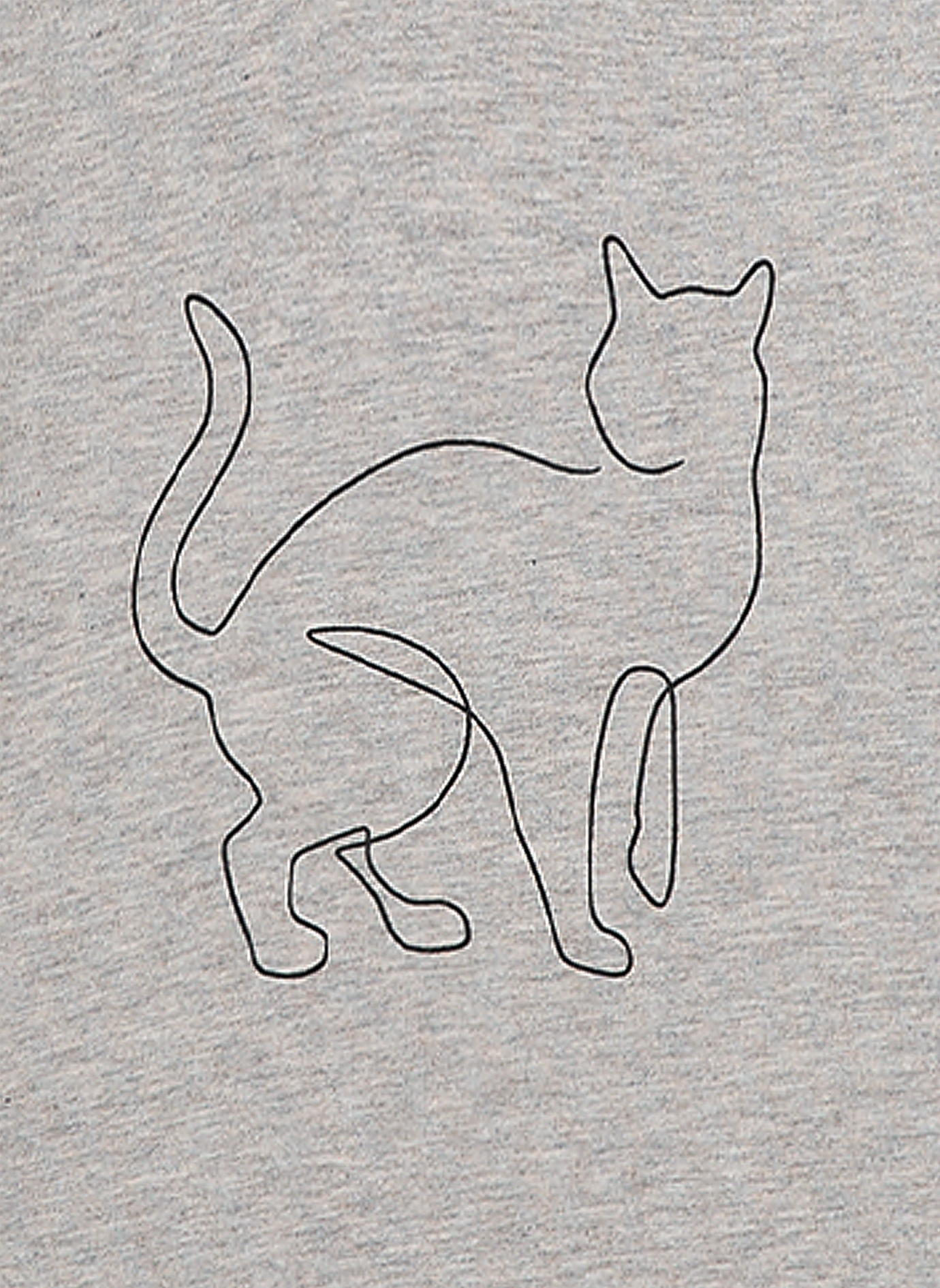 Mädchen-Schlafanzug Graumelange Fancy Cat