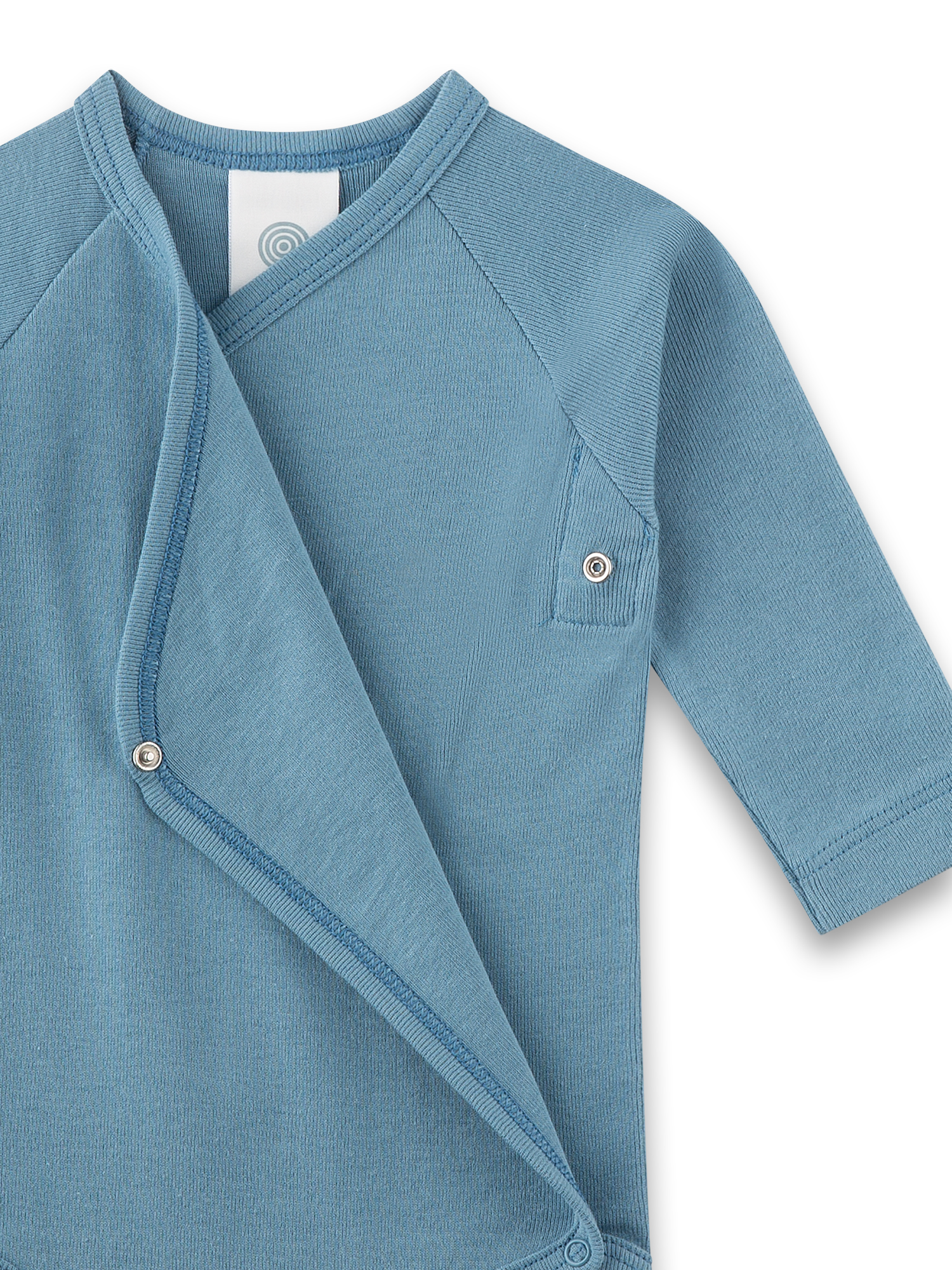 baby, cardigan, blue, wrap, snap-button